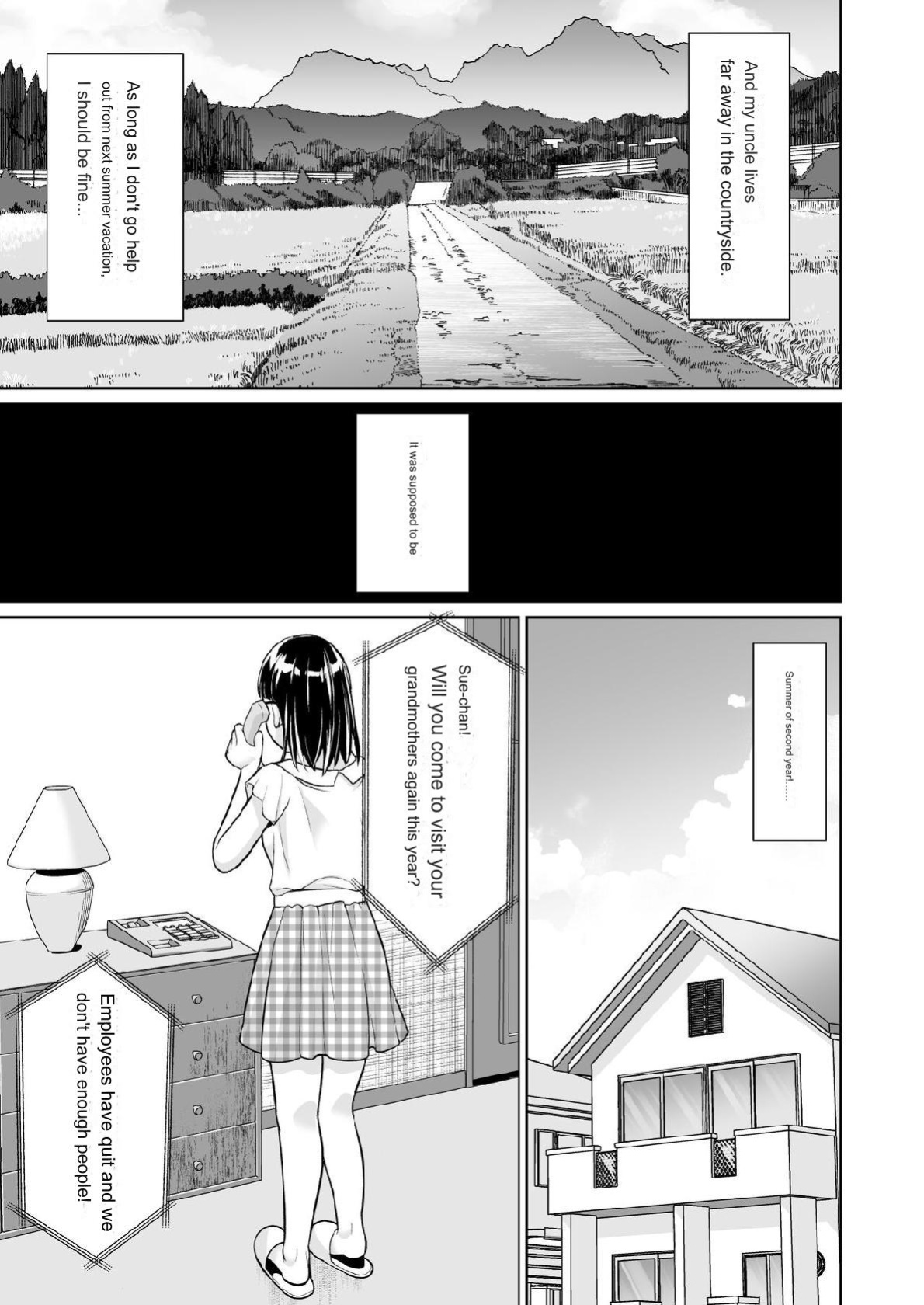 [F Taku (Anma)] Iya da to Ienai Jimikei Shoujo to Inaka no Oji-san [MTL]