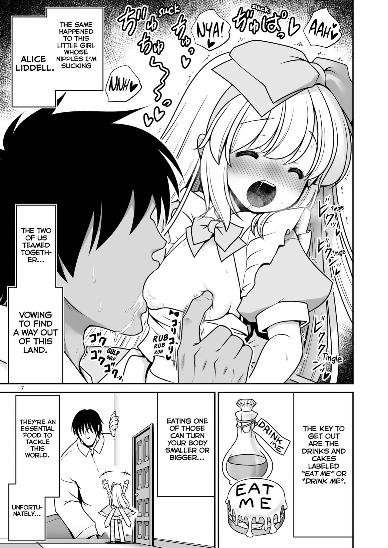 [Yosutebito na Mangakaki (Tomoki Tomonori)] Ecchi na Gedoku ni Hamacchatte Jibun kara Doku o Ukeru Komatta Alice (Alice in Wonderland) {Mant}