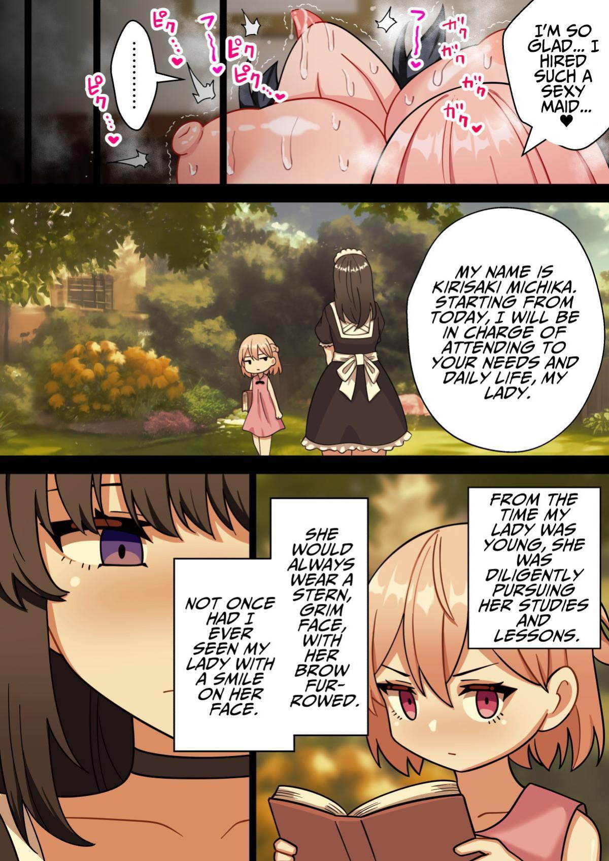 [Hota Home (Hotaru)] 24-Jikan Oho-goe Doubutsu Koubi no Yakata ~Futanari Ojou-sama ga Bakunyuu Maid ni Chinpo Kanri Sareru Hanashi~ | The House of 24 Hour Moaning Inducing Animalistic Mating [T's Translations]