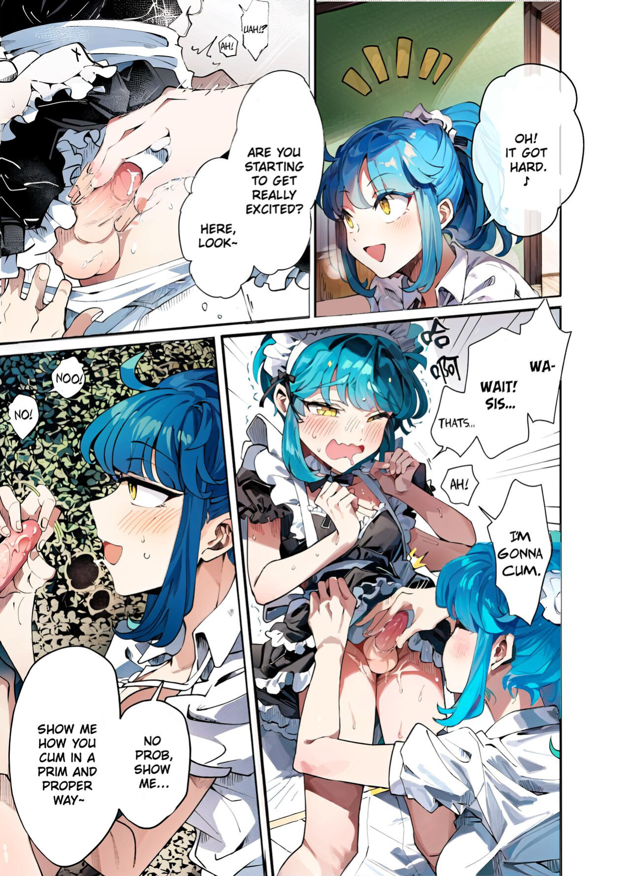 [blue lung] Uchi no Aneki wa Kyokon desu | My Well-Hung Older Sister [AI-Coloring]