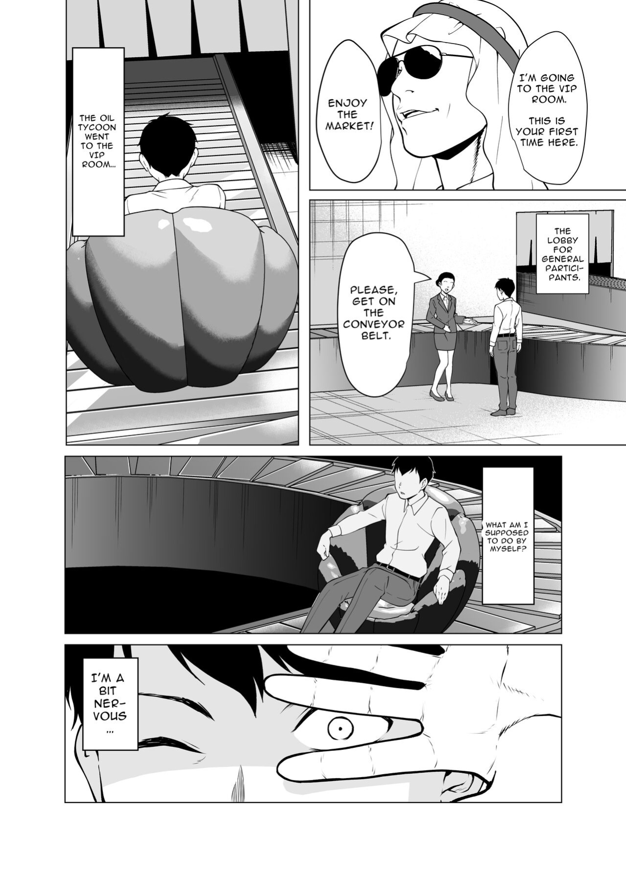 [Shiroganean (Aomizuan, Nemui Nezu, Mitsuhime Moka)] Dorei Shijou no Jitsujou ~Tokyo Big Sight ni Jitsuzai suru Gendai Nihon no Dosukebe na Yami~ | Sex Slave Market Circumstances ~The dark perversion of modern Japan~