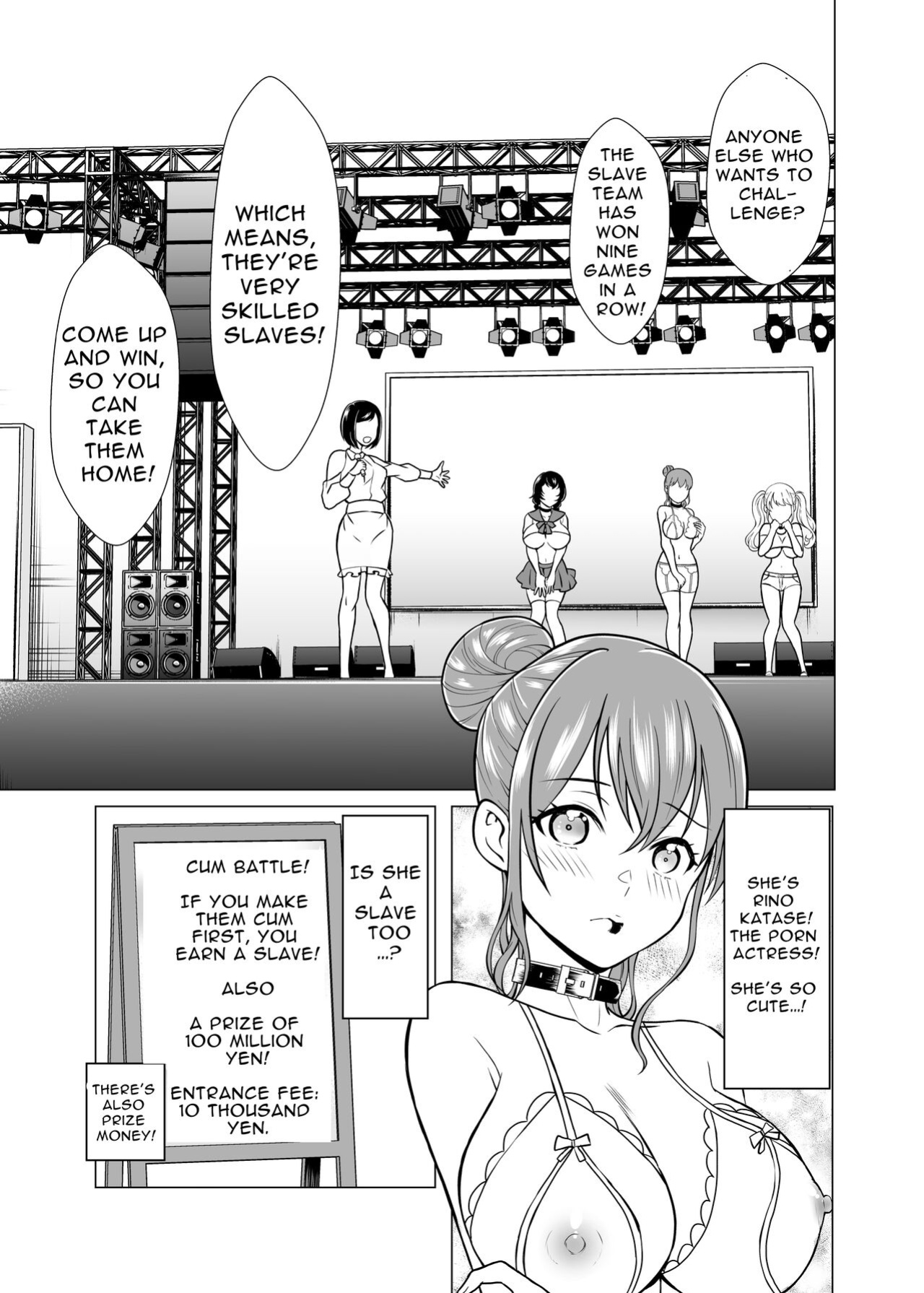 [Shiroganean (Aomizuan, Nemui Nezu, Mitsuhime Moka)] Dorei Shijou no Jitsujou ~Tokyo Big Sight ni Jitsuzai suru Gendai Nihon no Dosukebe na Yami~ | Sex Slave Market Circumstances ~The dark perversion of modern Japan~