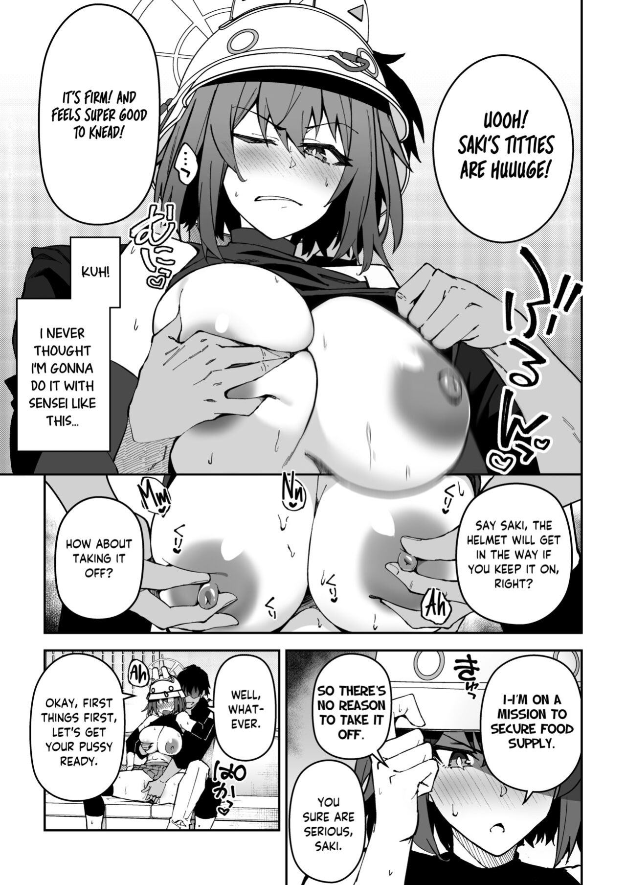 [Syunichi Kansuu (Syunichi)] Yokujou Usagi no Shokushou Choutatsu Sakusen | Lusty rabbit's mission to secure food supply (Blue Archive) [Tea Party Scans]