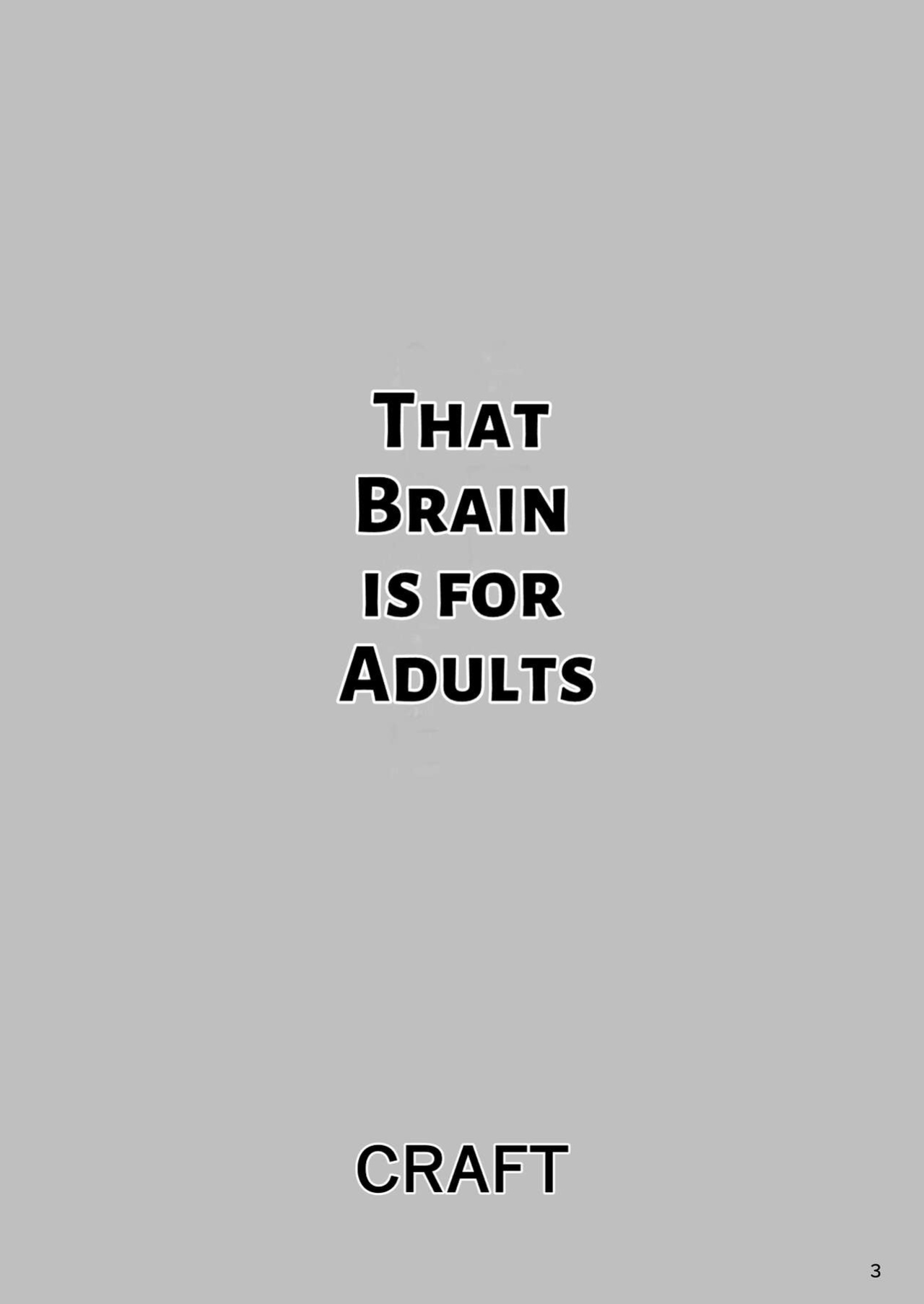 [CRAFT (Kiliu)] Sono Zunou wa Otona no tame ni | Her Brain is for The Brawns [ジゲッチ]