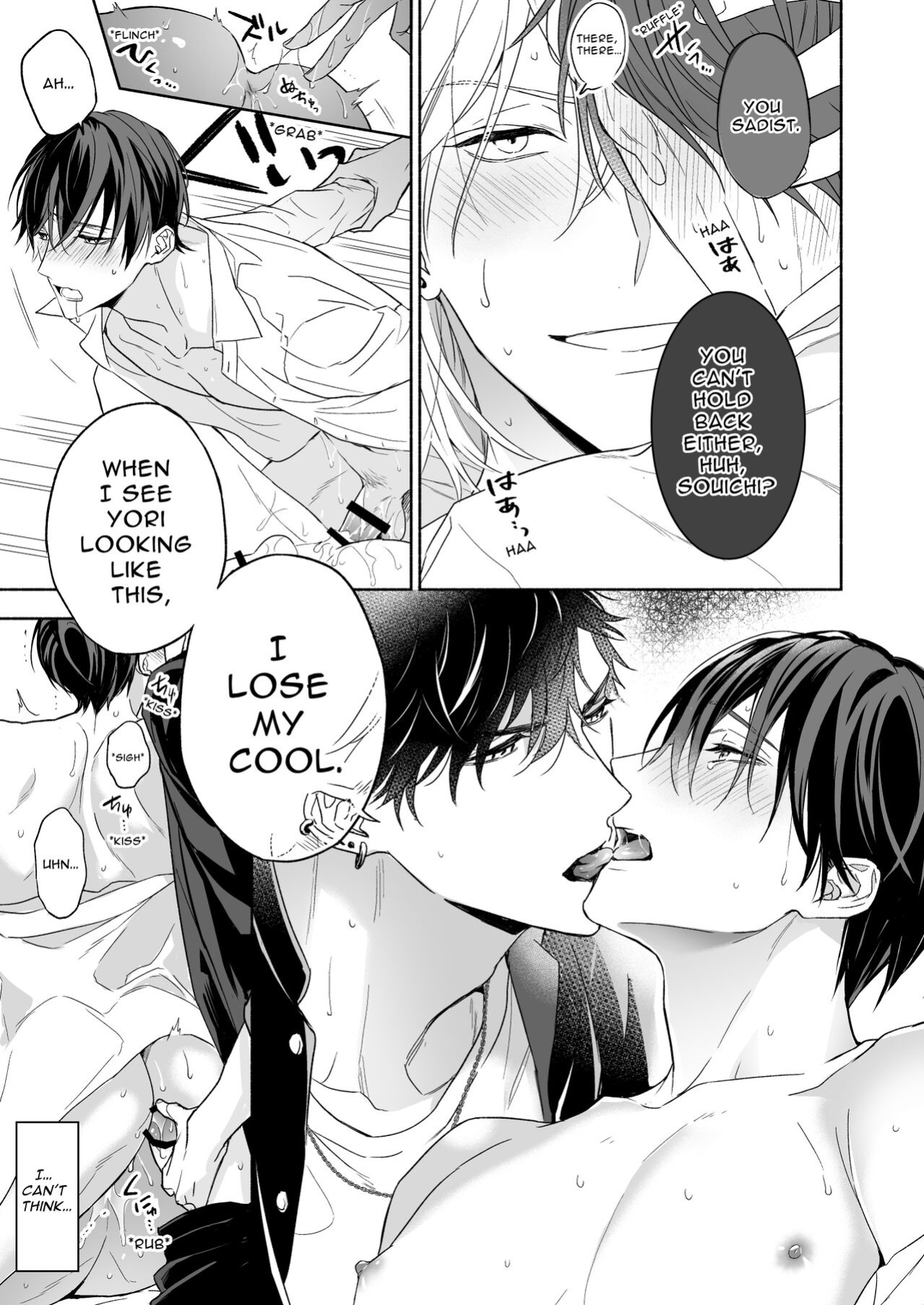 [NS (Nabara Shouko)] Tachi to Neko Docchi ga Ii no? | Top or Bottom? ~Sweaty 3-Way Sex~