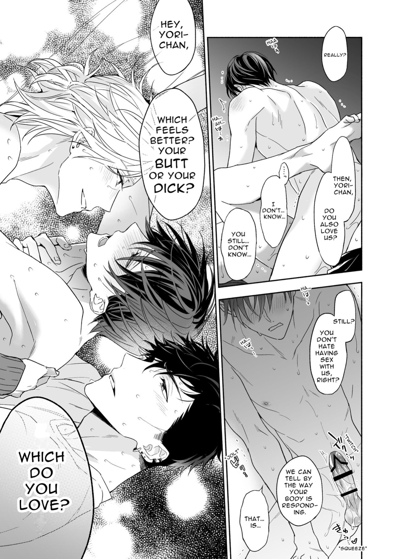 [NS (Nabara Shouko)] Tachi to Neko Docchi ga Ii no? | Top or Bottom? ~Sweaty 3-Way Sex~