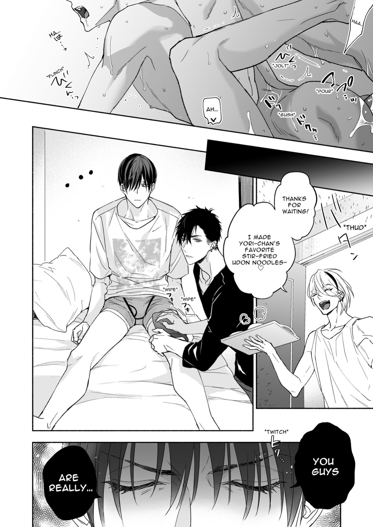 [NS (Nabara Shouko)] Tachi to Neko Docchi ga Ii no? | Top or Bottom? ~Sweaty 3-Way Sex~