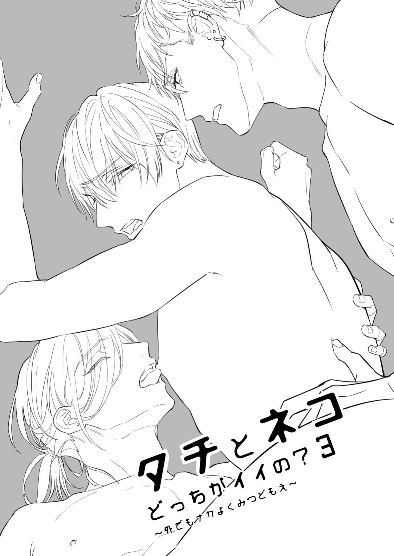 [NS (Nabara Shouko)] Tachi to Neko Docchi ga Ii no? | Top or Bottom? 3 ~Vacation 3-way Sex~