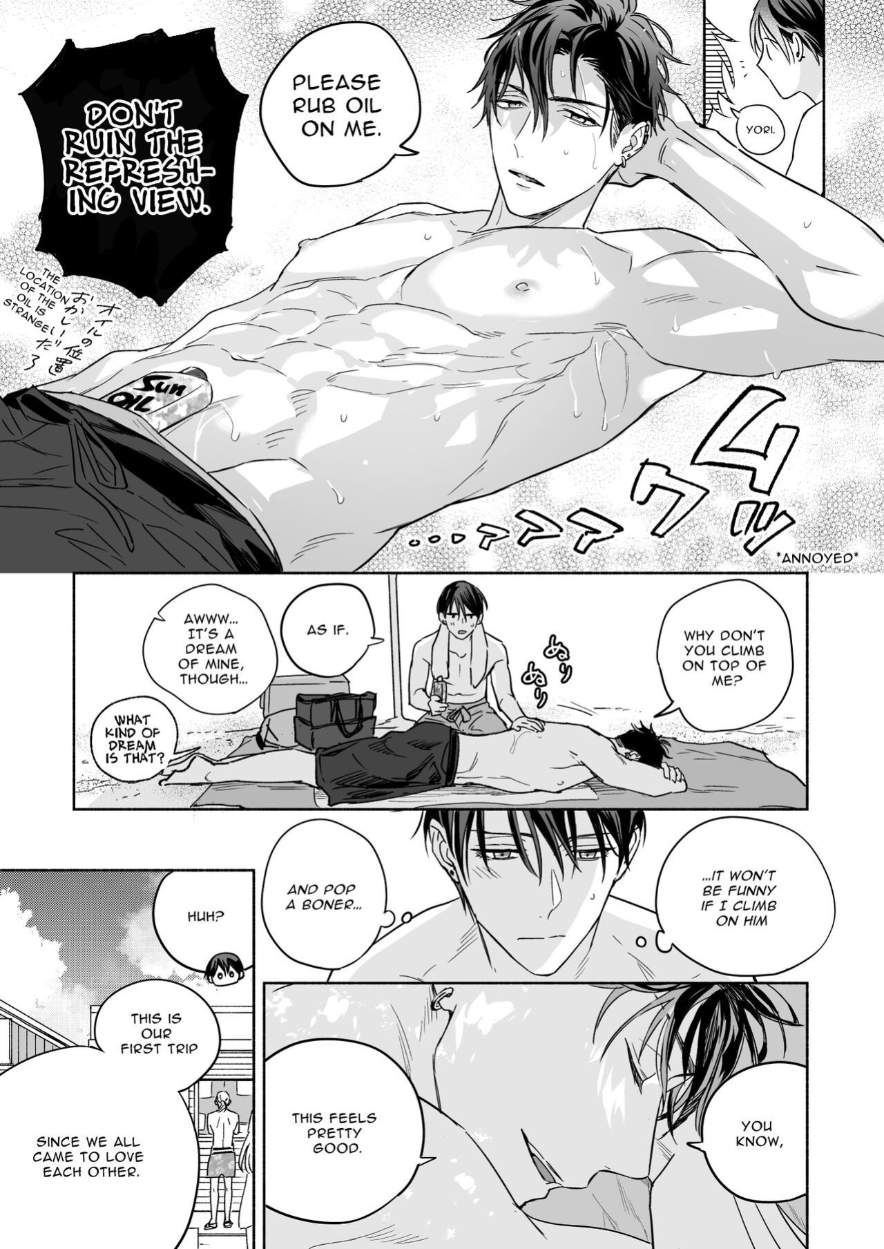 [NS (Nabara Shouko)] Tachi to Neko Docchi ga Ii no? | Top or Bottom? 3 ~Vacation 3-way Sex~