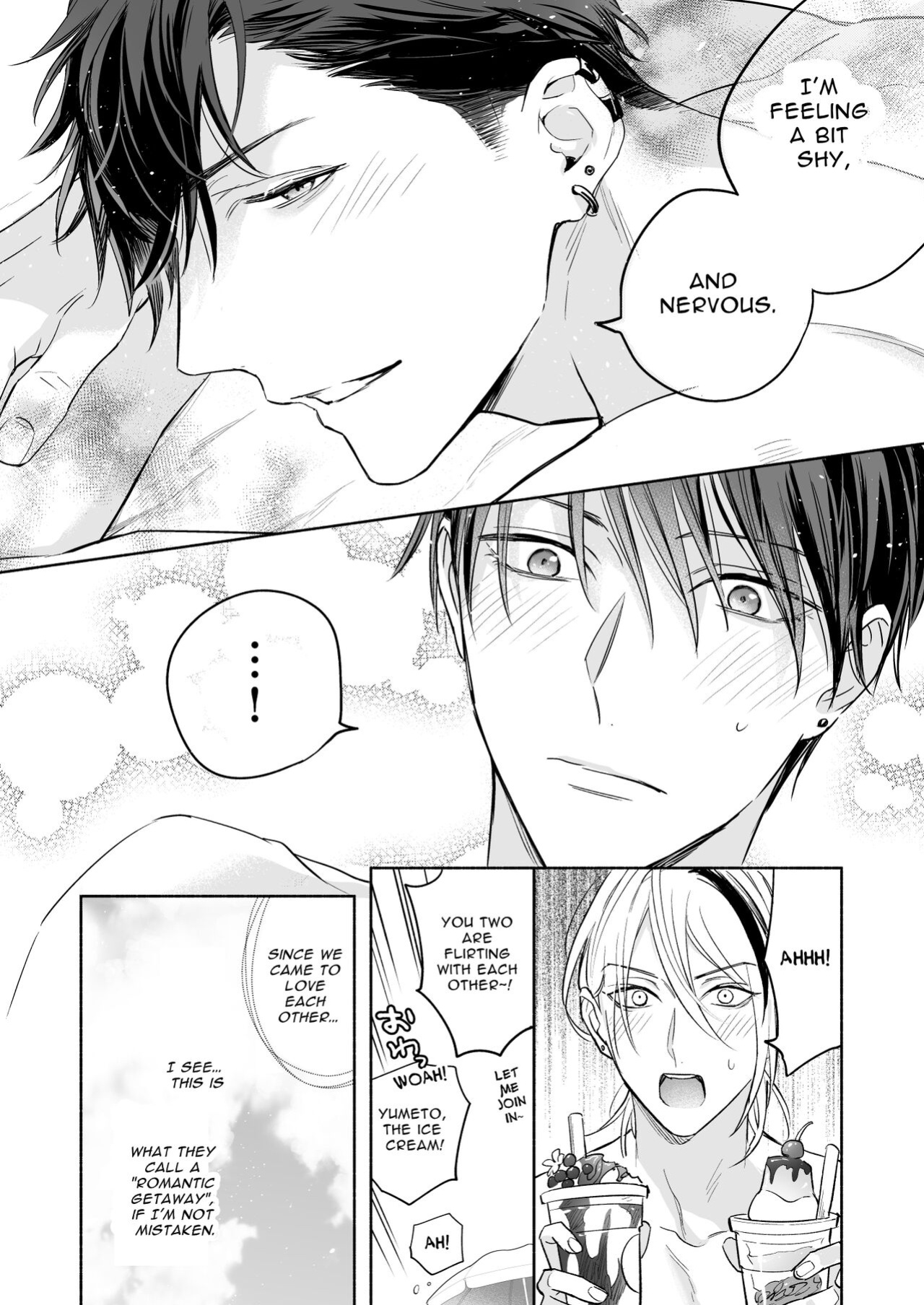 [NS (Nabara Shouko)] Tachi to Neko Docchi ga Ii no? | Top or Bottom? 3 ~Vacation 3-way Sex~