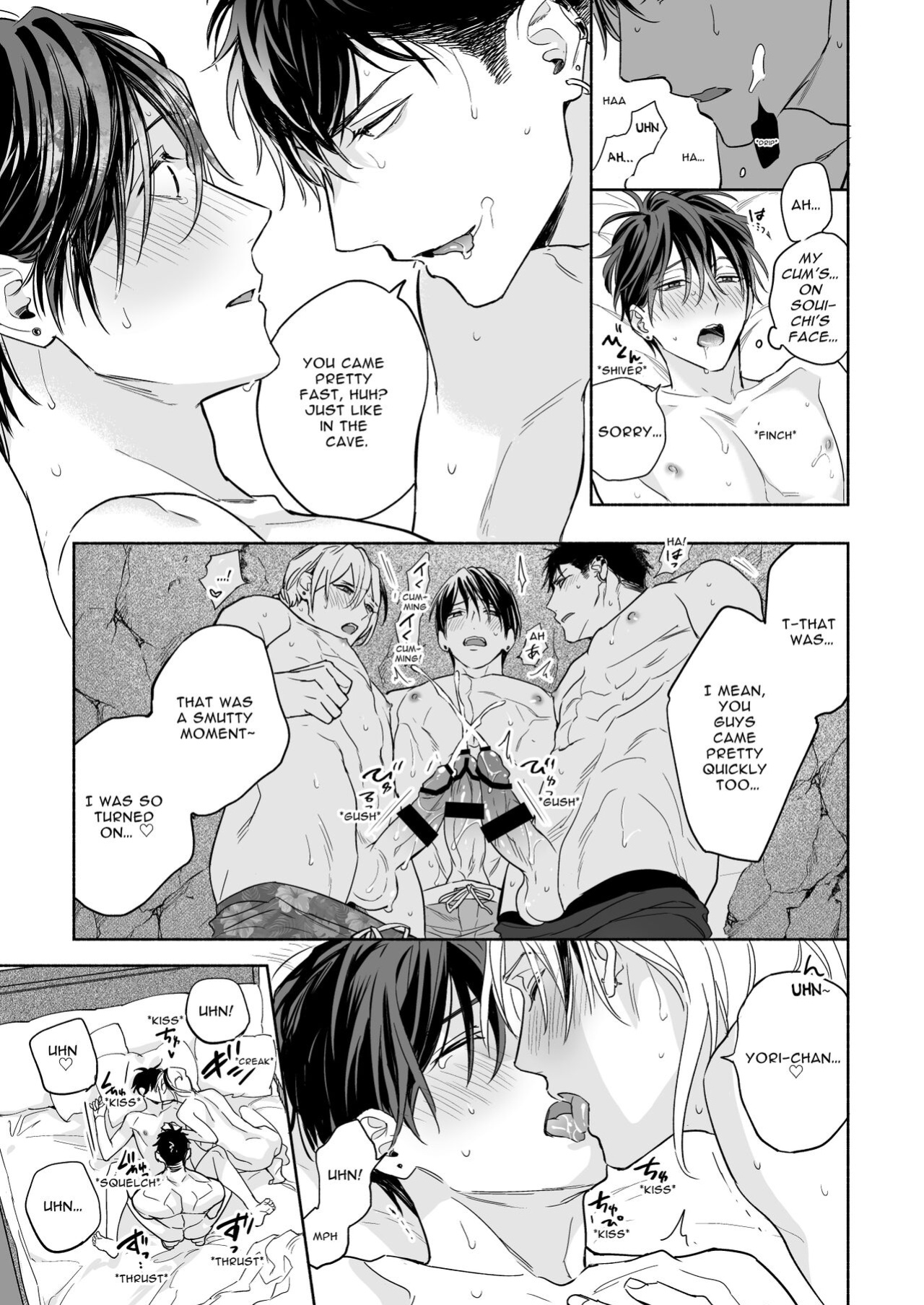 [NS (Nabara Shouko)] Tachi to Neko Docchi ga Ii no? | Top or Bottom? 3 ~Vacation 3-way Sex~