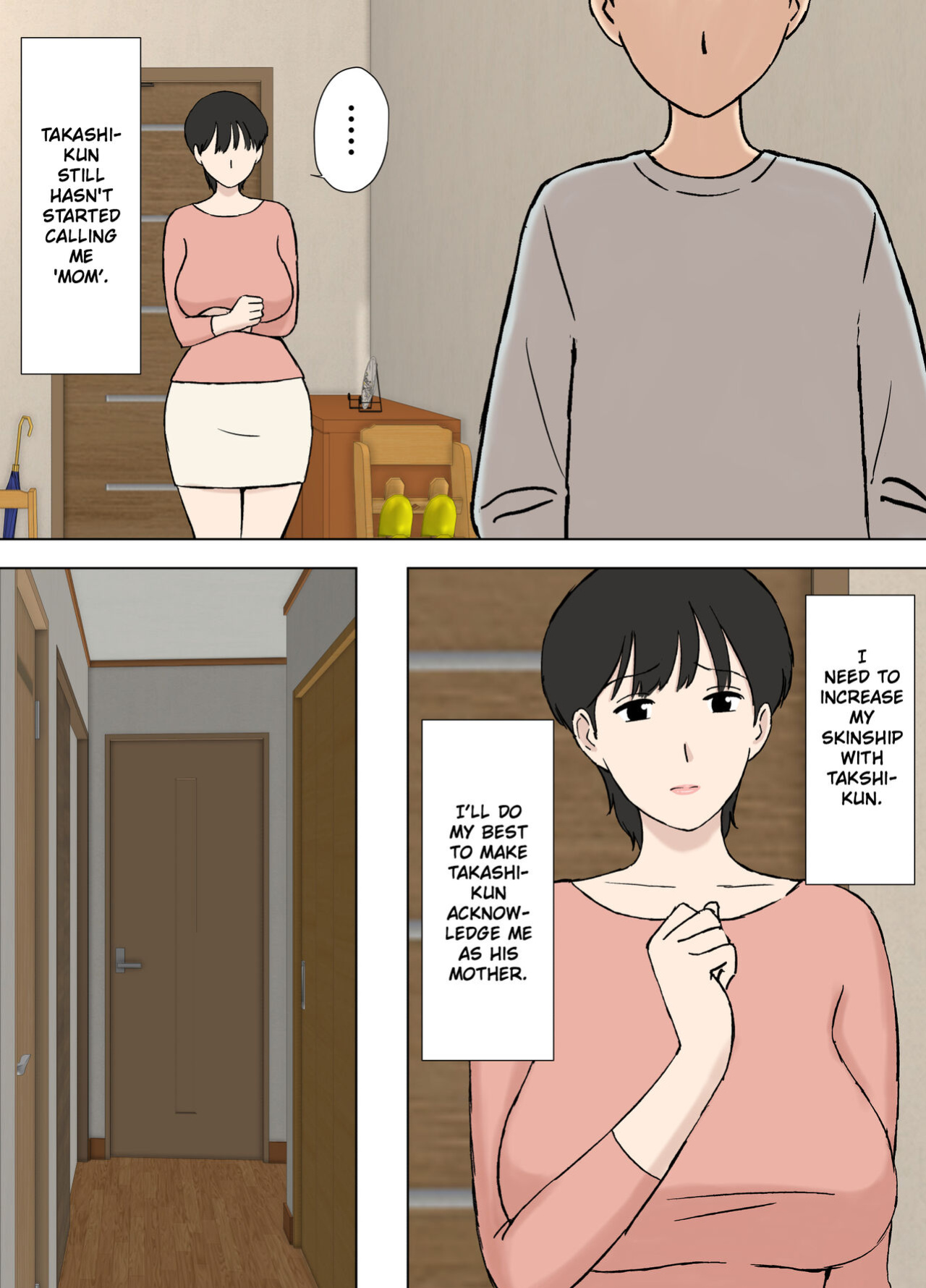 [Urakan] Juujun Mama no Chizuru-san to Otto no Tsurego | The Obedient Chizuru-san And Her Stepchild [Chalklog]