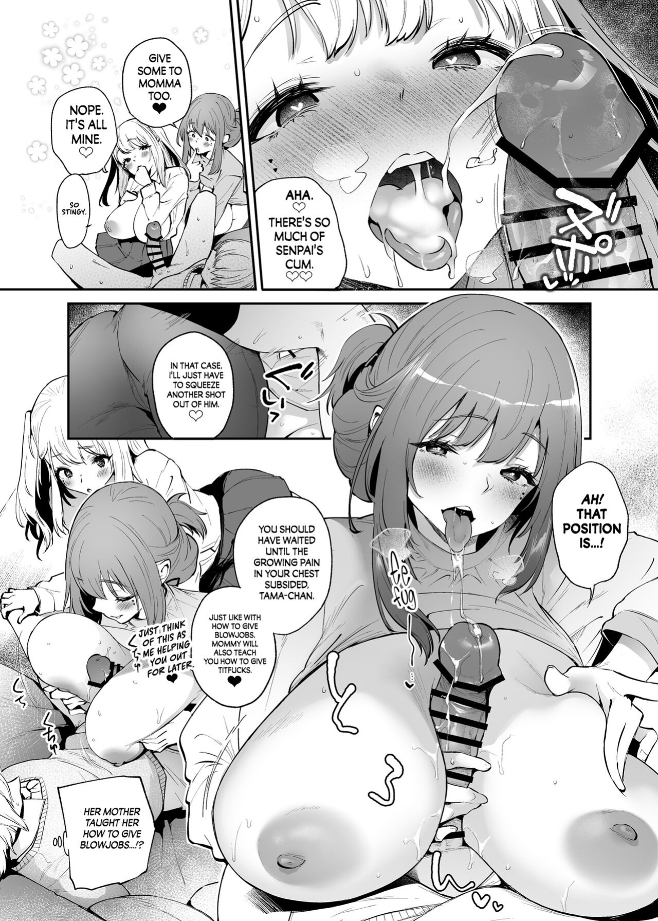 [Mata Ashita. (Oohira Sunset)] Boku to Kanojo to Kanojo no Haha to | Her, her Mom, and Me [Coffedrug]