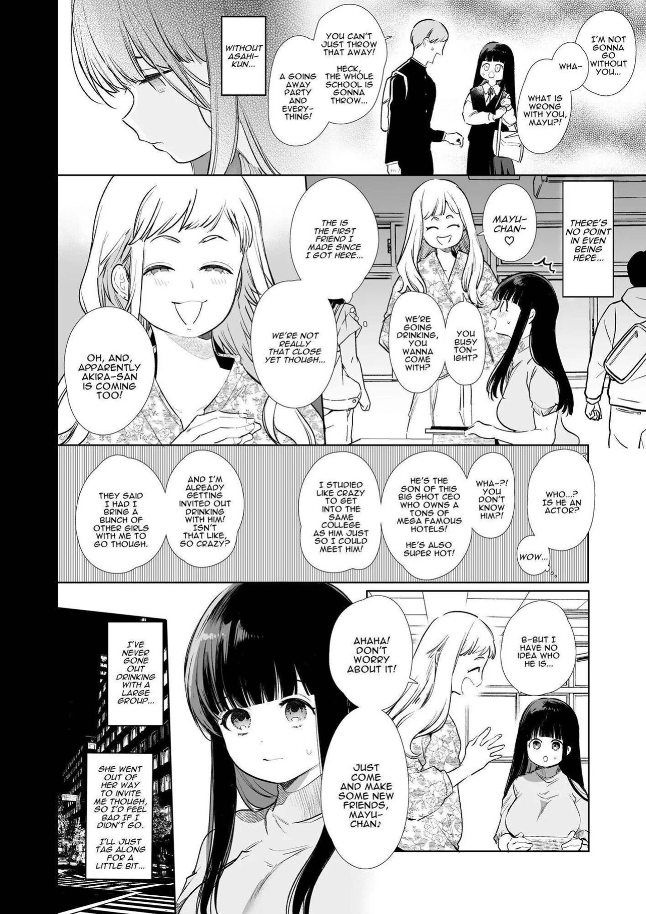 [Yatomomin (Yamamoto Tomomitsu)] Mayu-chan NTR ~Daigaku Shingaku no Tame Joukyou Shita Kanojo ga Onzoushi ni Tsukamari Dekiai Sarete Shimatta~ | Mayu-chan NTR ~Big Dick in the Big City~
