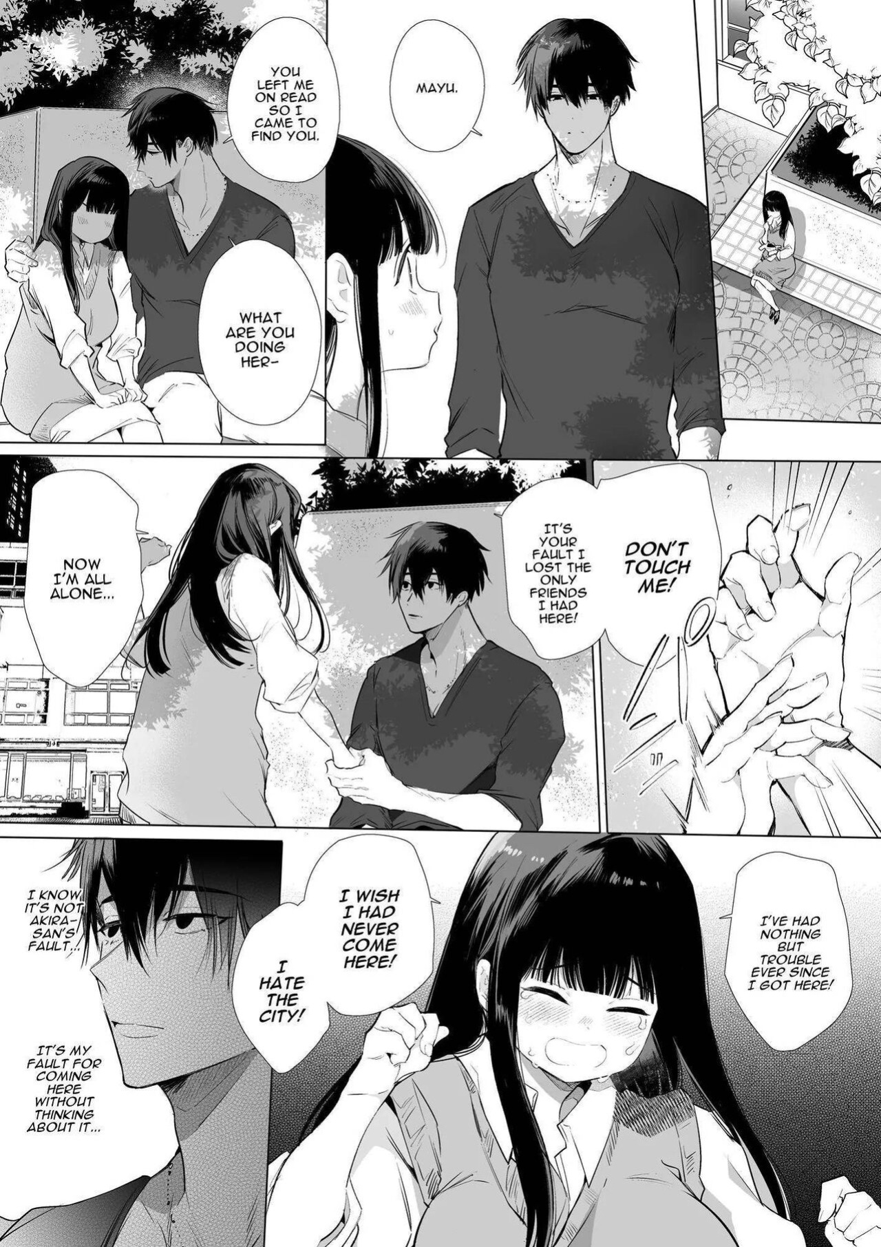 [Yatomomin (Yamamoto Tomomitsu)] Mayu-chan NTR ~Daigaku Shingaku no Tame Joukyou Shita Kanojo ga Onzoushi ni Tsukamari Dekiai Sarete Shimatta~ | Mayu-chan NTR ~Big Dick in the Big City~