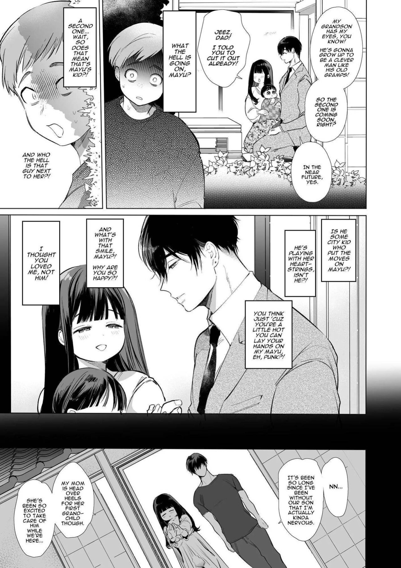 [Yatomomin (Yamamoto Tomomitsu)] Mayu-chan NTR ~Daigaku Shingaku no Tame Joukyou Shita Kanojo ga Onzoushi ni Tsukamari Dekiai Sarete Shimatta~ | Mayu-chan NTR ~Big Dick in the Big City~
