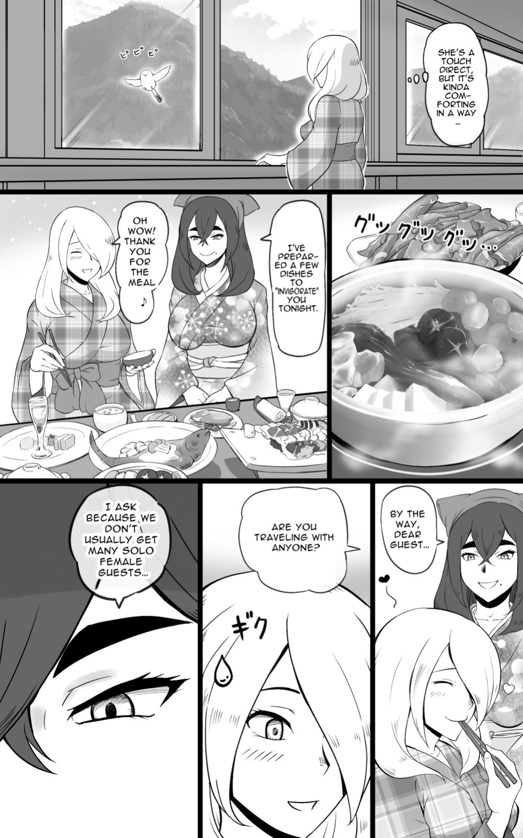 [pink-noise (Mizuiro Megane)] Hitou Futanari Onsen Himitsu no Shoushin Ryokou | Hidden Futanari Hot-springs Retreat ~what becomes of the broken hearted~ [RWfuta]