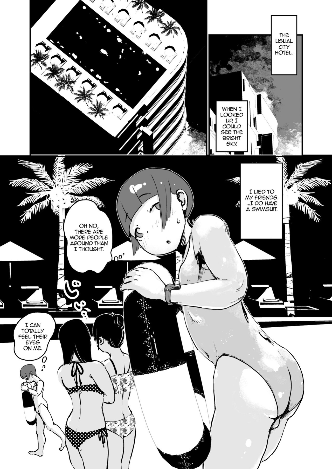 [Three Parts (Sanbu Kousaku)] Otokonoko Night Pool {Chin²}