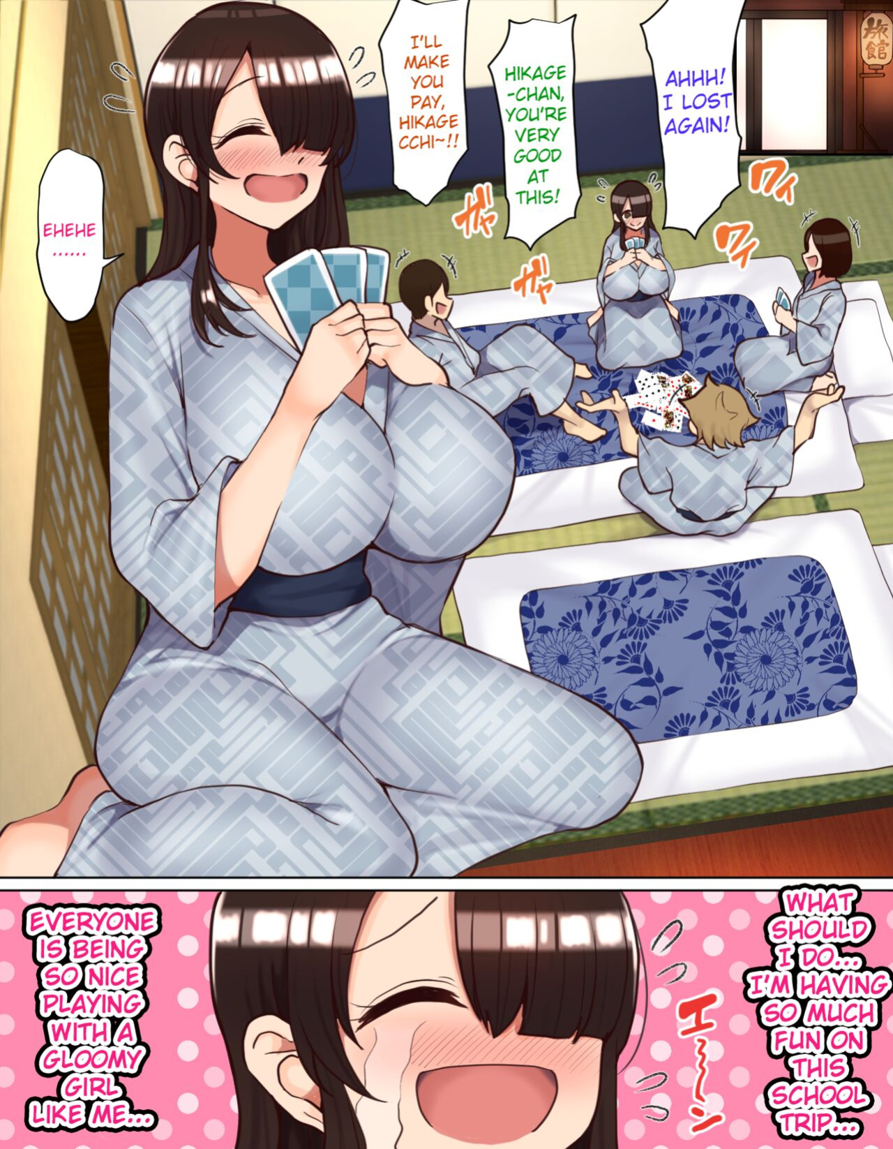 [Hamusuta-nonikomi (Motsuaki)] Shuugaku Ryokou de YouCha to Onaji Group ni Nacchatta Mekakure InCha-chan | Gloomy-chan Ended Up in a Lively Group on the School Trip [Raknnkarscans]
