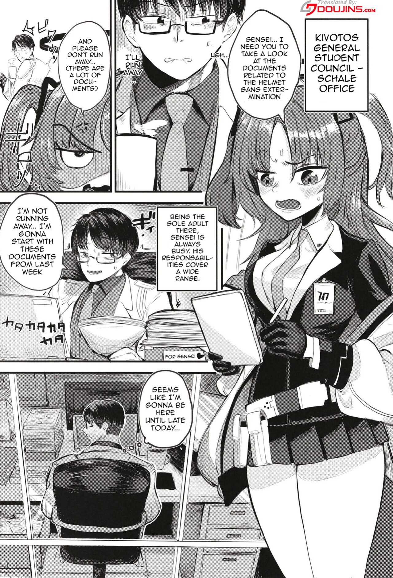 [Shouyu Gohan (Wakyo)] Senseinara koshokan demo īdesu yo / If It's With Sensei, I Don't Mind Doing It Right Here (In The Antiquarian Bookstore) (Blue Archive)