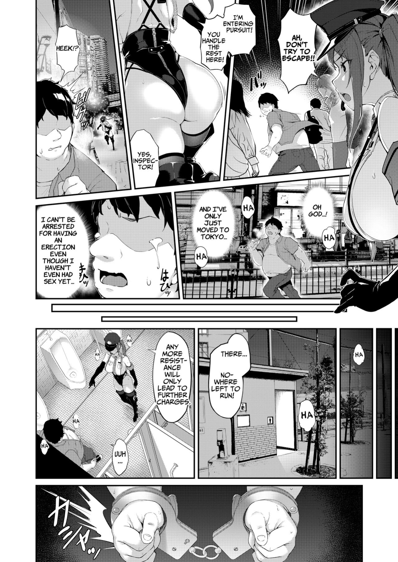 [Handful☆Happiness! (Nanahara Fuyuki)] SEX POLICE <Bokki Taisakubu> Utsunomiya Saki no Nichijou | SEX POLICE (Anti-Erection Department) ~The Daily Ordeals of Saki Utsunomiya~ [ApricotJam]