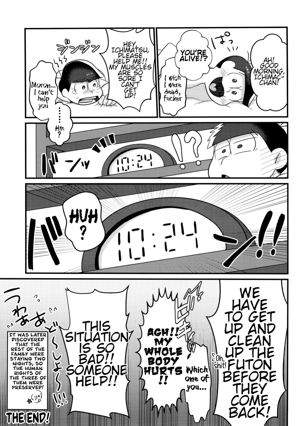 (Kahou wa Nete Matsu 20) [Nima Nima Hompo (Tokiwa)] My Tongue Has Been Weird Lately ~ 24 hours of explosive threesome sex!! (Osomatsu-san)
