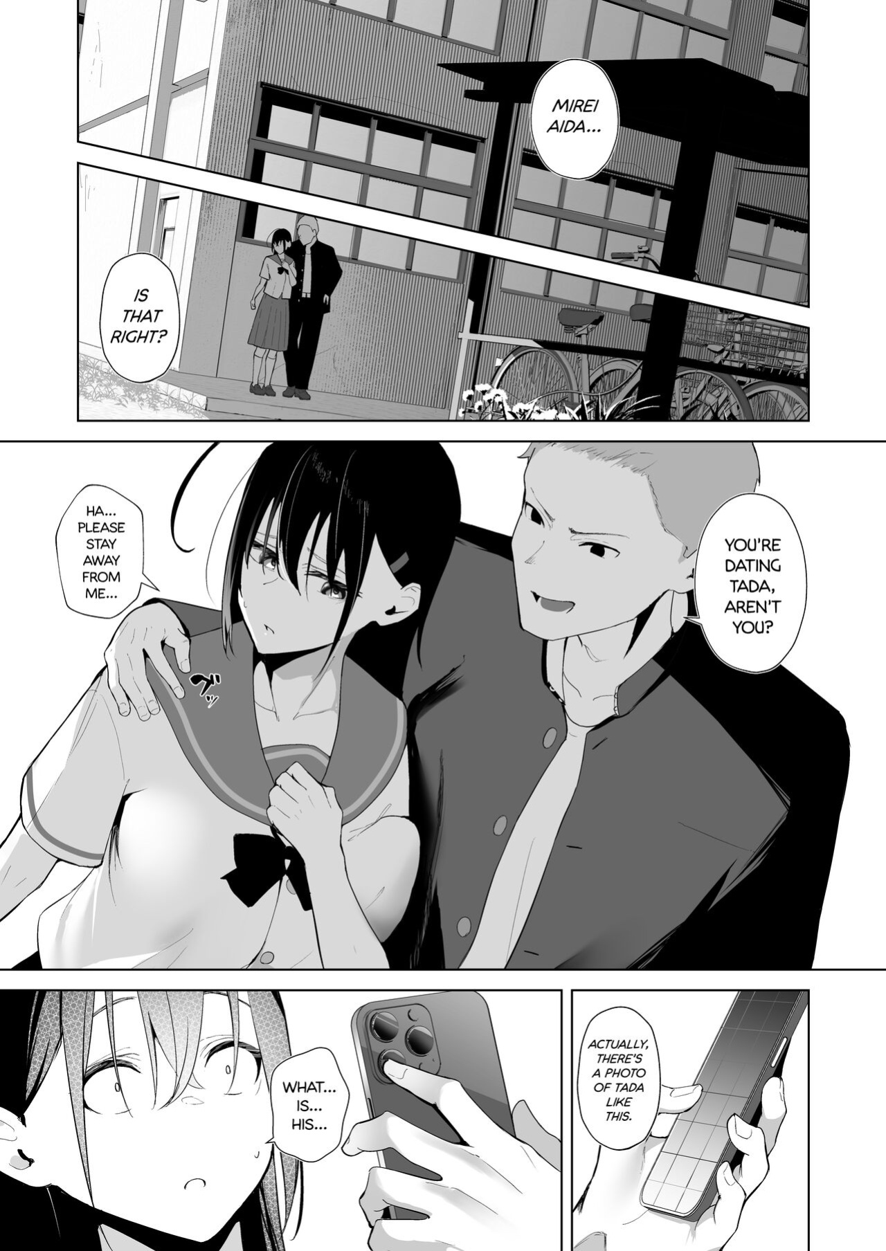 [Ponpokomaru (Akausu Ko)] Kamikazari ~Boku no Downer-kei Kanojo ga Class no Kyokon DQN ni Me o Tsukerareta Hanashi~ | Hair Ribbon - How My Reserved Girlfriend Was Targeted By A Big-Cocked Fuckboy In My Class. [Script Cave]