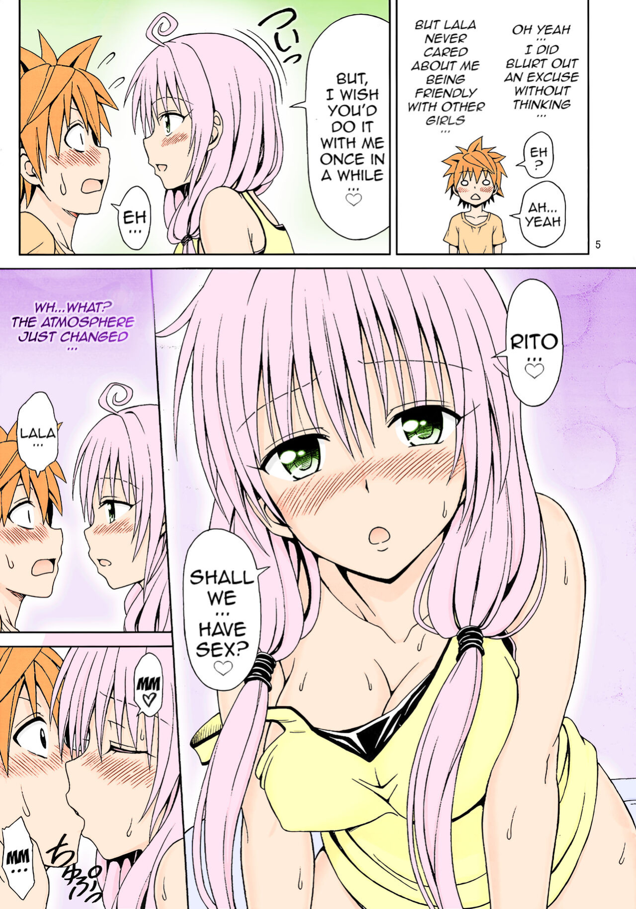(C85) [Brain Dead (Eiji)] Yappari Lala ga Suki! (To Love-Ru Darkness) [Colorised]