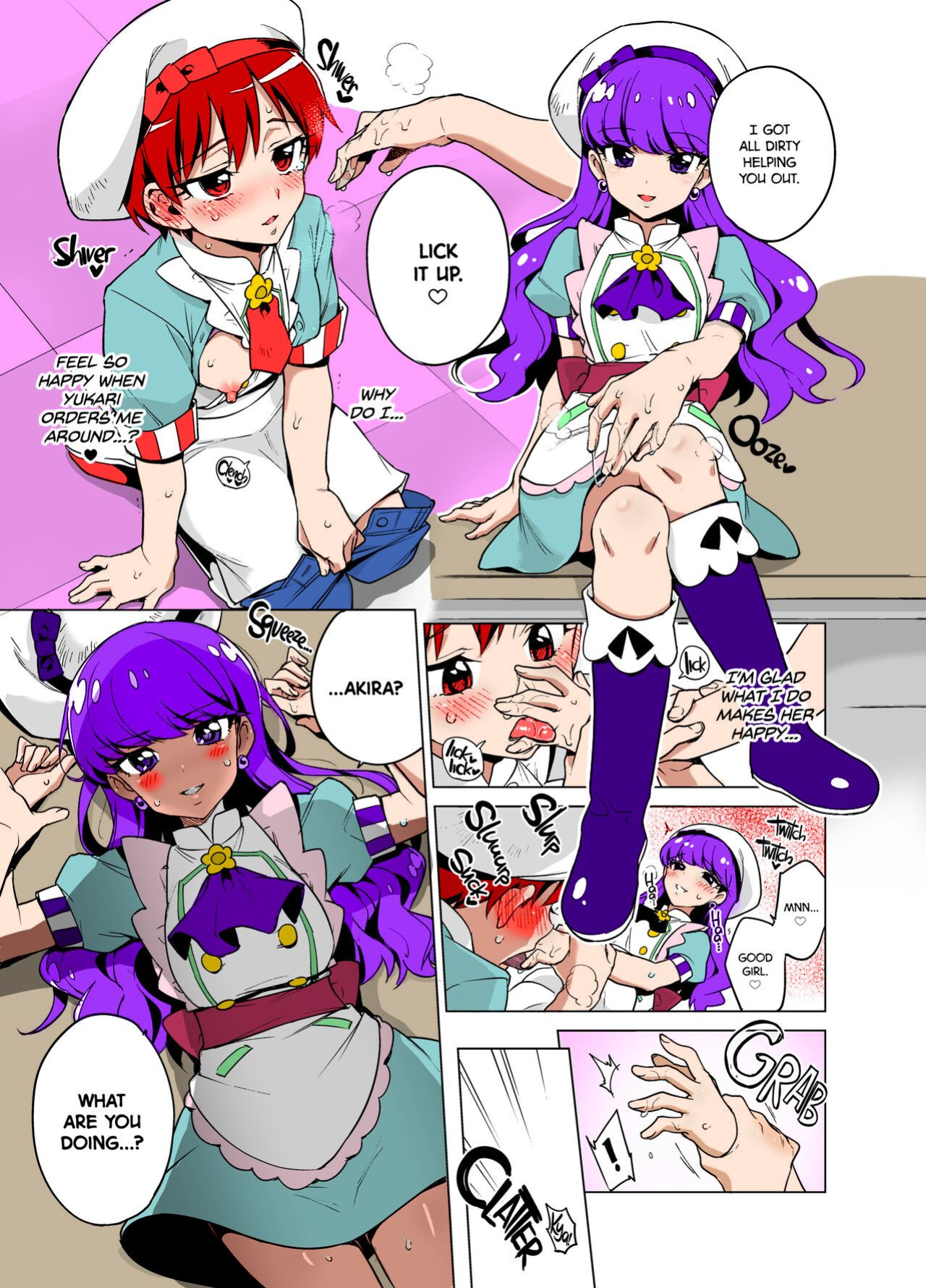 [Muchakai (Mucha)] Femme Tachi Boy Neko a la Mode | Feminine Top, Boyish Bottom a La Mode (Kirakira PreCure a la Mode) (Colorized)