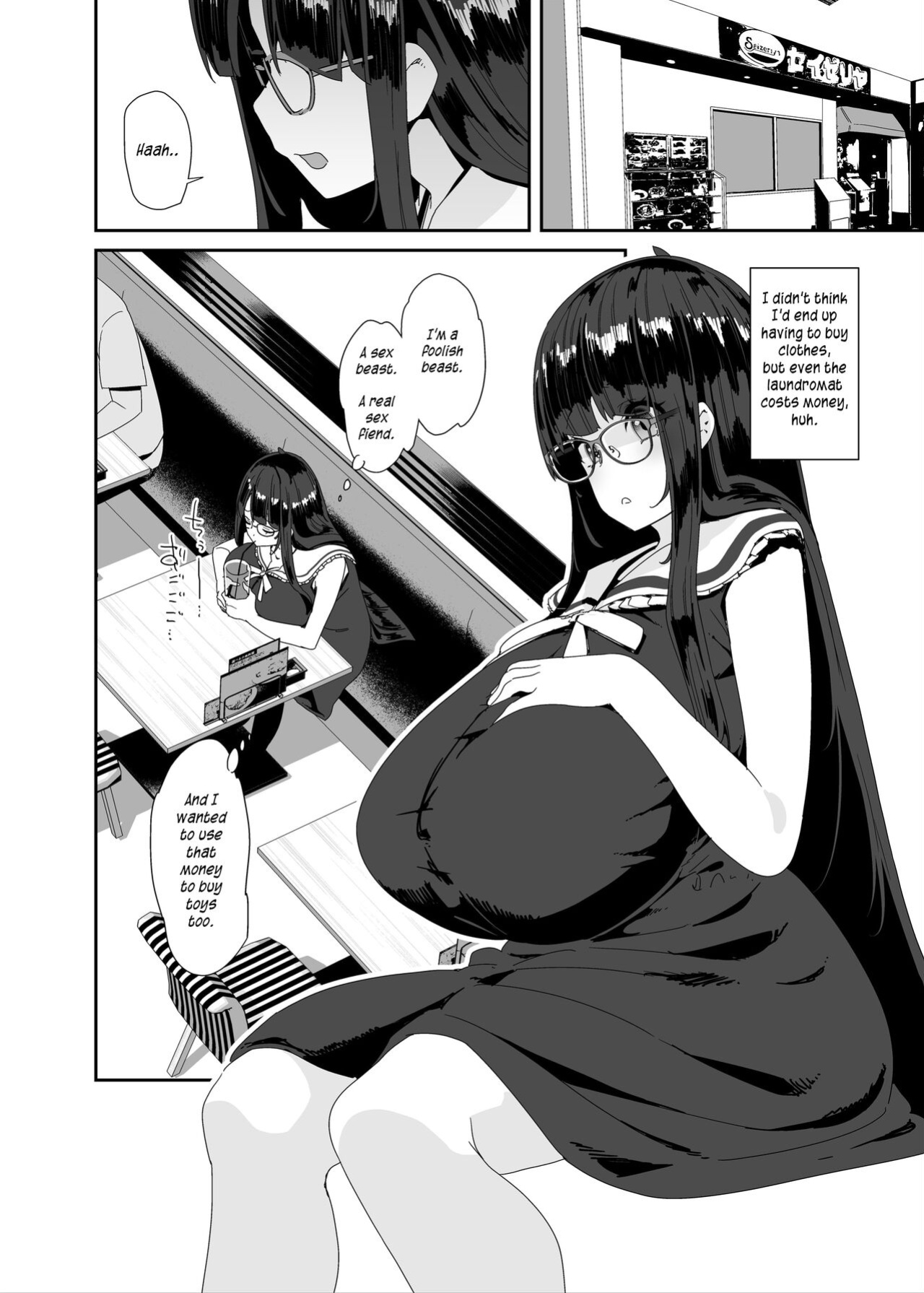 [Condiment Moderately (Maeshima Ryou)] Dosukebe Kyonyuu Joshi ga Shopping Mall made Odekake Onanie Suru Hanashi [PurpleSun]