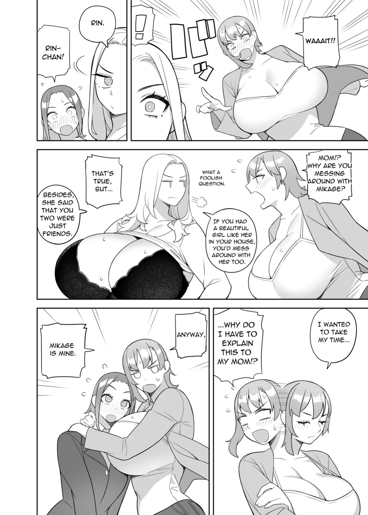 (C103) [Sangeriya (Hidarikiki)] Tomodachi to Sono Haha Oya ni Semarareru Hanashi | A story about a friend and her mother coming on to me
