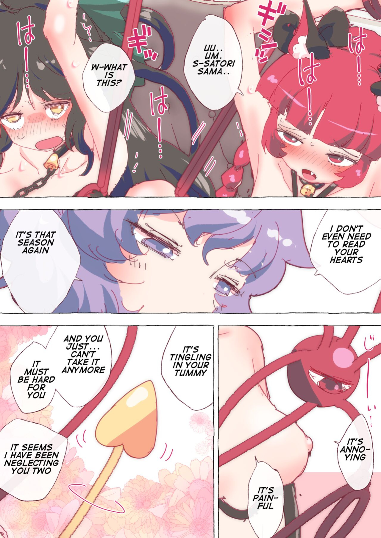 [Non] Orin and Okuu can't hold back and cum all over the place while being trained by Satori-sama (Touhou Project) [Yolo Translations]