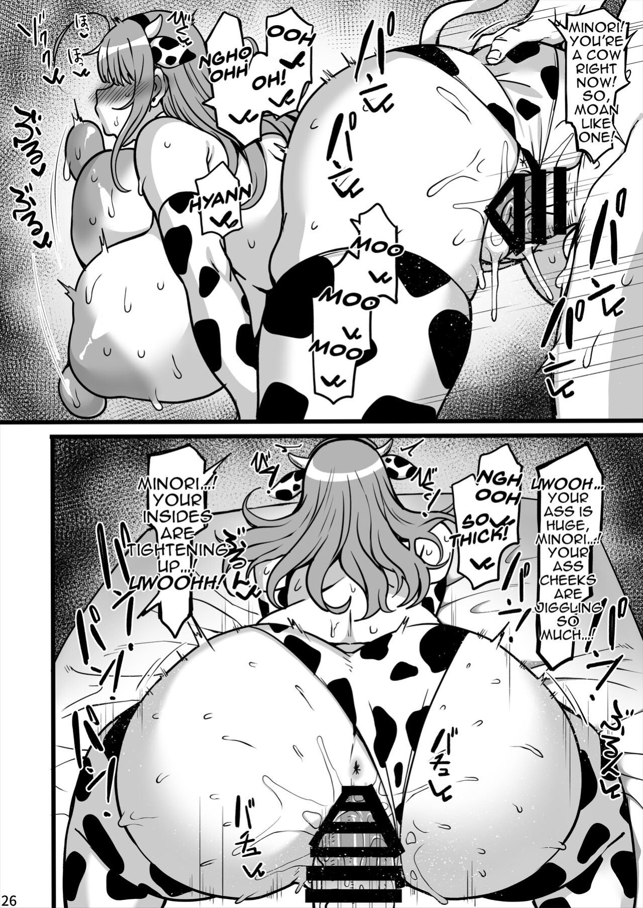 [Jinrikisha (Komusou.)] Minori Ushi Cos Hon | Minori's Cow Cosplay Book