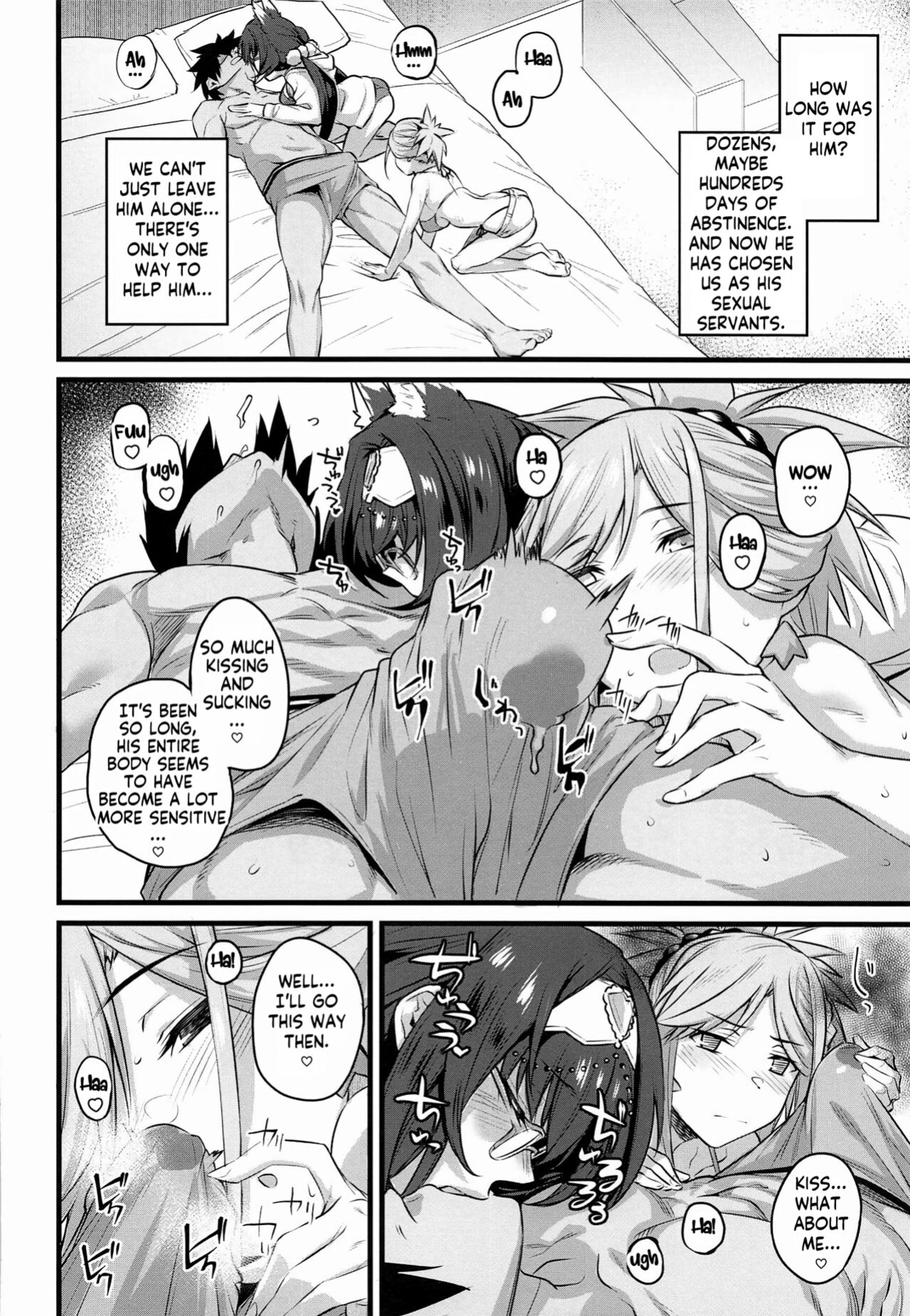 [Karuwani (Rama)] Serva Fes no Genkou Sagyou de Tamatta Master o Musashi-chan to Okkii ga Nuite Kureru Hon. | A book in which Musashi-chan and Batty will help Master get rid of the cum he accumulated during ServantFes (Fate/Grand Order) [KM_42]