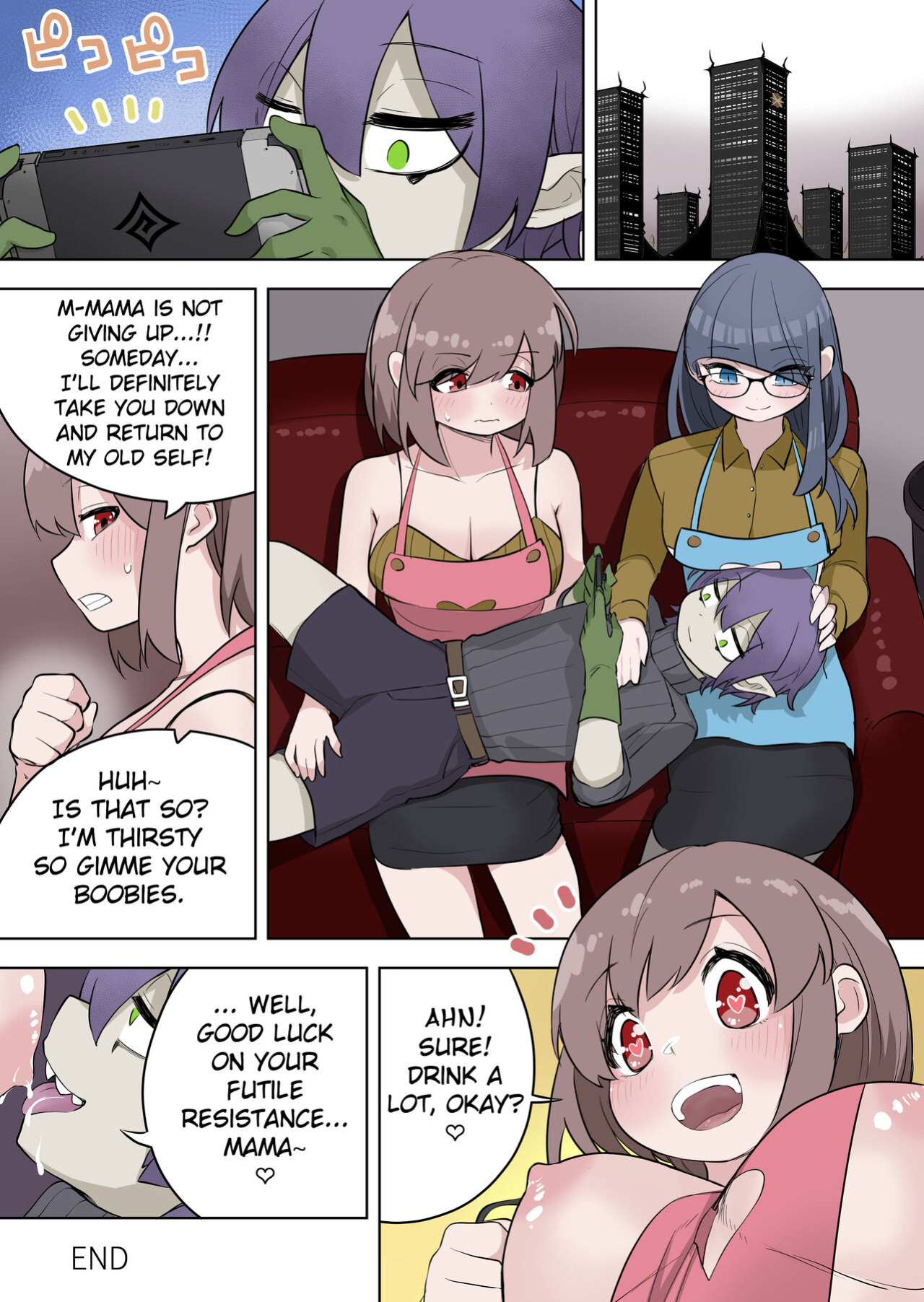 [Zakuro Saihouten (Ahoge Kinoko, Kikkomuhito)] Saikyou Hero TS Mama Ochi ~Bosei ni wa Katenakkata yo~ [Fated Circle]
