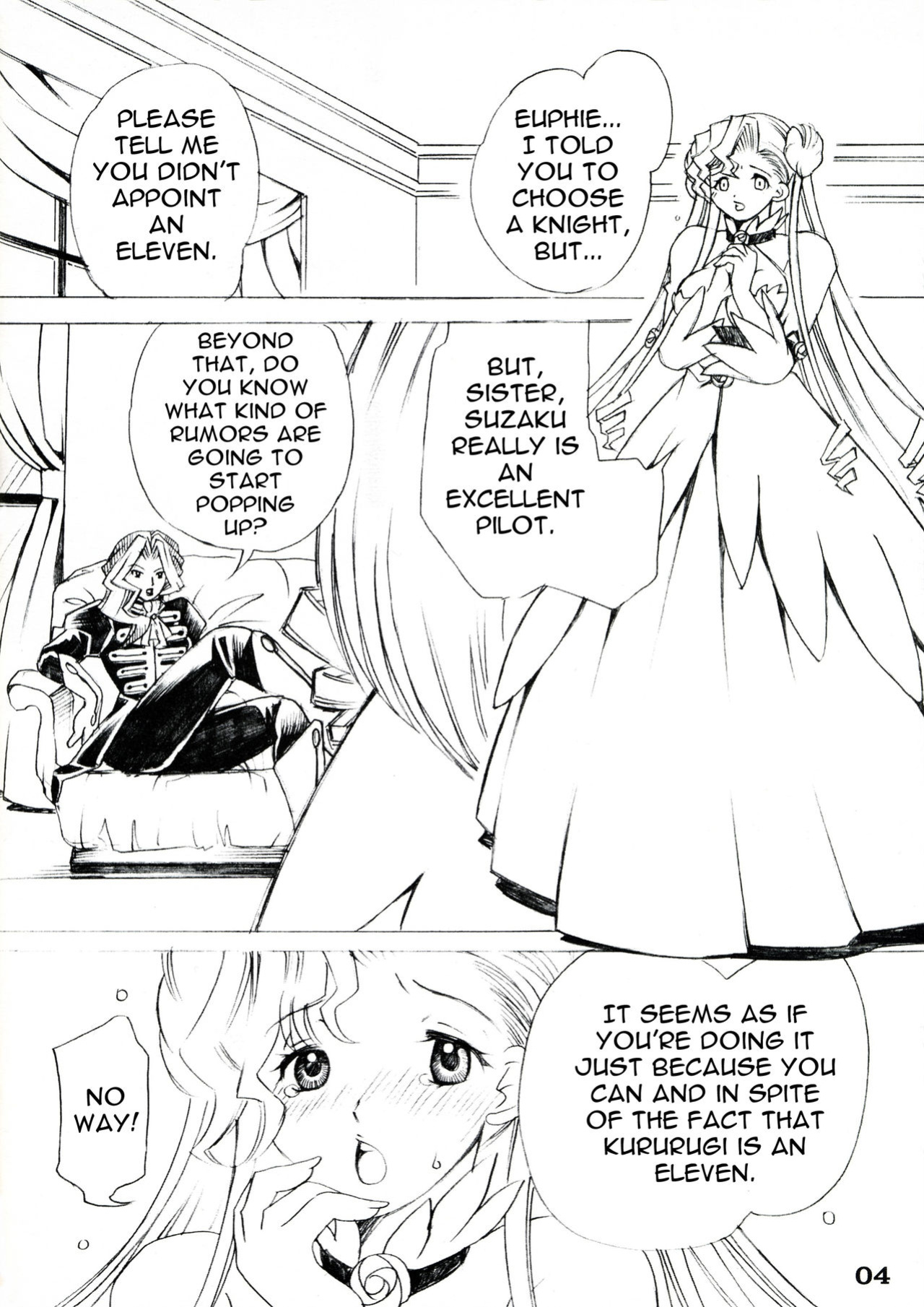 (C73) [FANGS (Higashimidou Hisagi)] Futanari Euphemia x Kyonyuu Cornelia | Futanari Euphemia and Big-Breasted Cornelia (Code Geass: Lelouch of the Rebellion) [0405]