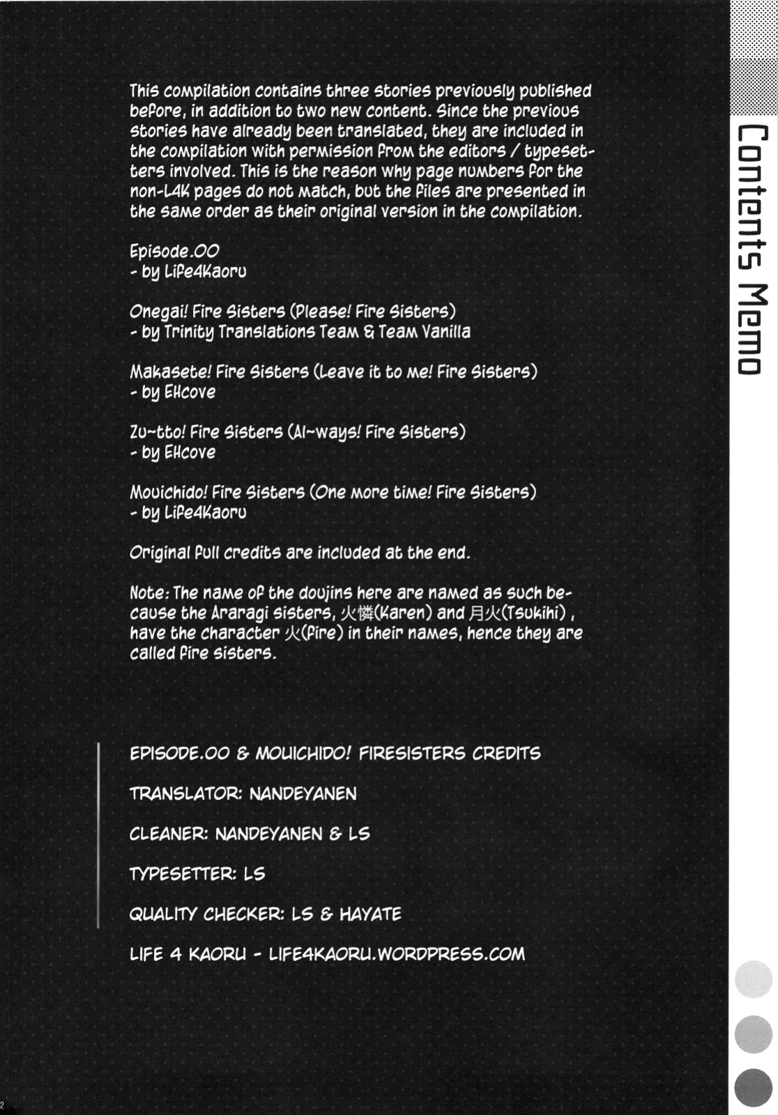 [TIES (Takei Ooki)] Onegai! FireSisters★ -Soushuuhen- (Bakemonogatari) {Various groups}