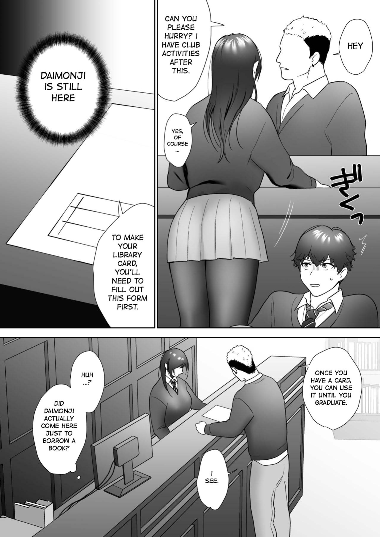 [Ikinariya (Ikinari)] Toshoiin no Karen-san | Karen-san of the Library Committee