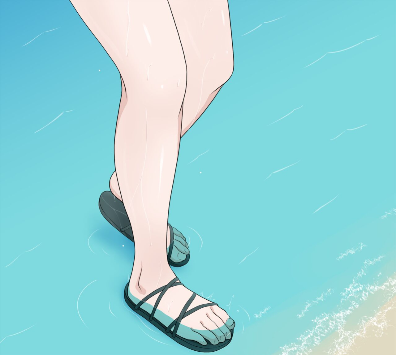 [Nihon Dandy (Matsuno Susumu)] Rinrin had her swimsuit washed away + Textless + Bonus