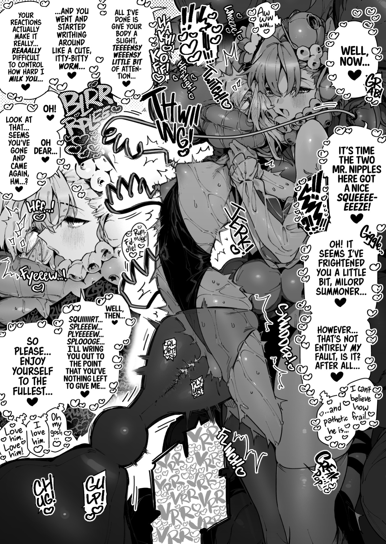 [Gyuutan Teishoku e no Koi (Chomoran)] Yobidashita Aruraune ni Tsuyome no Yajirushi o Muke Rareru Shoukansamurai-kun… Yokatta ne… | Summoner-kun (Alraune Has His Face Squarely Inside A Crosshair Lined With Hearts) [head empty]