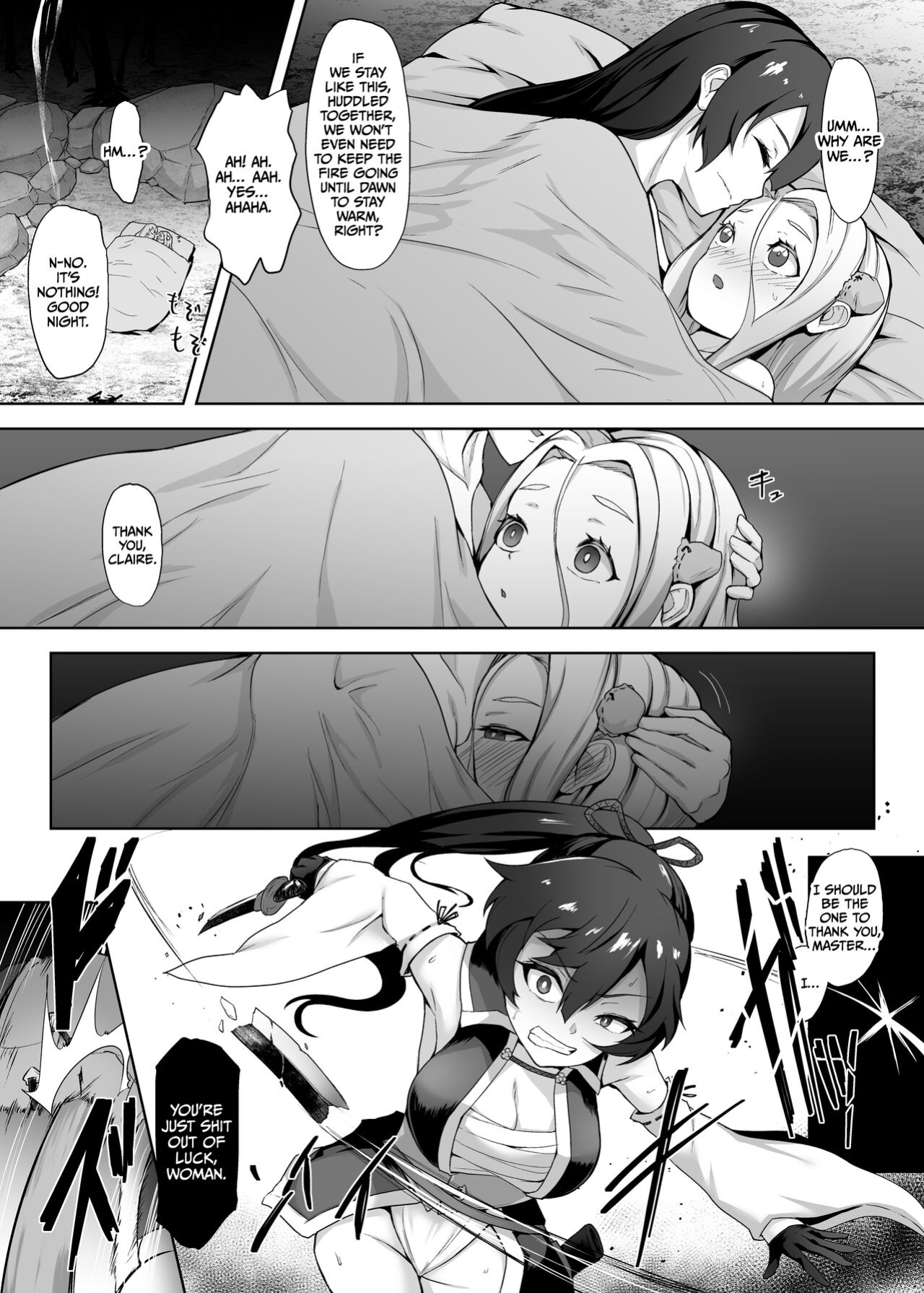 [Gotarou no All Night Fuck (Gotarou)] Tsuyoku Yasashii Onna Samurai, Futanari ni Kaerare Tasuketa Musume ni Level Drain Sareryoku de Nejifuserare Kyousei Shasei