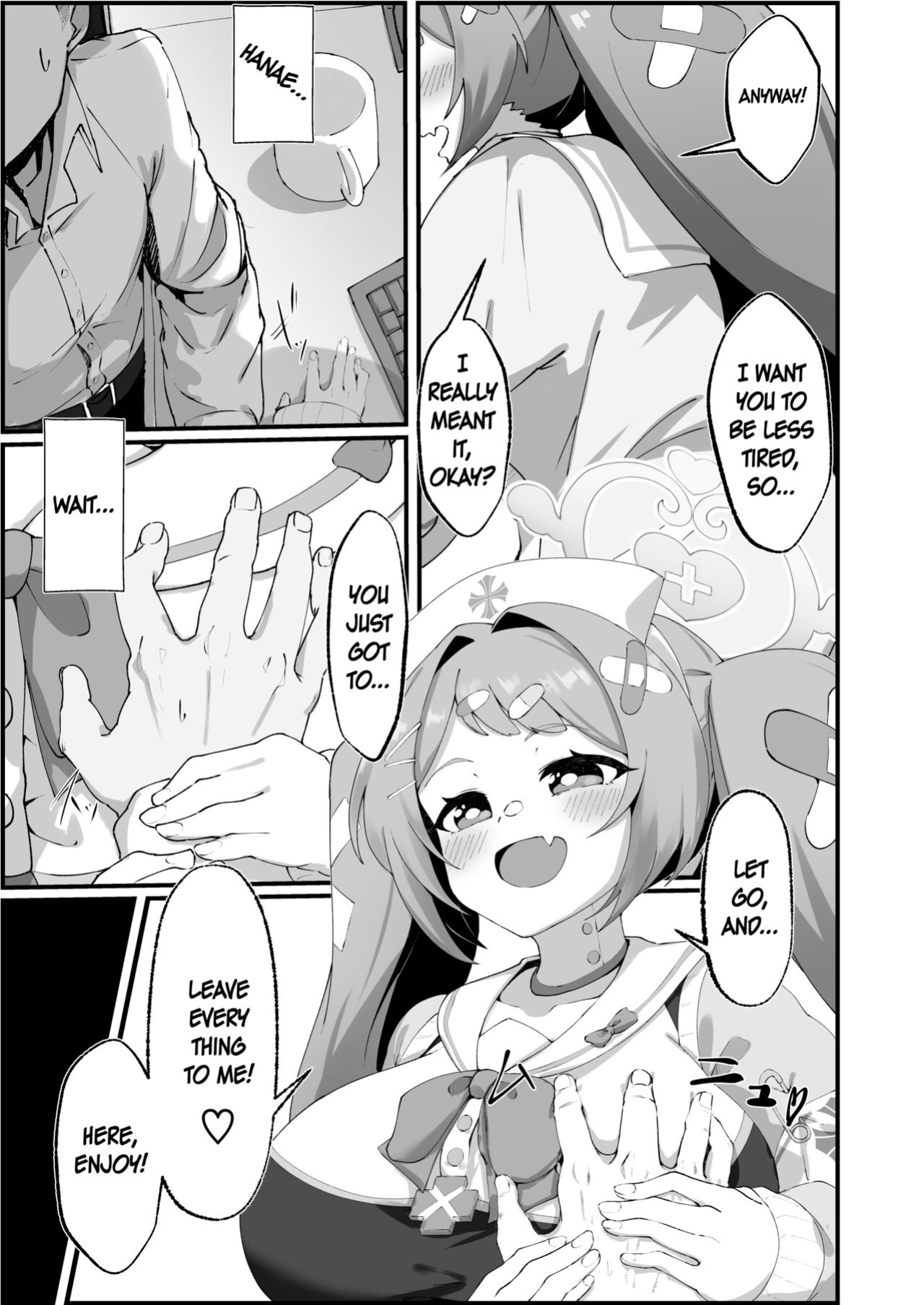 [Yotsuba no Suisou (FoN)] Asagao Hanae no Ecchi na Kyuugo Katsudou (Blue Archive) [TSHH]