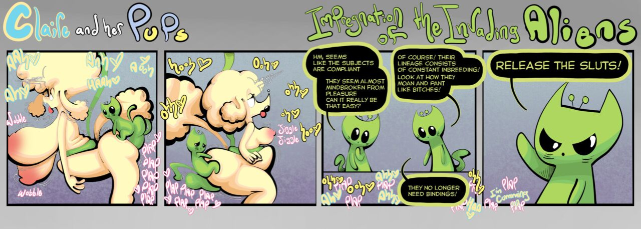 [BootlegJones] Claire and her Pups: Impregnation of the invading aliens