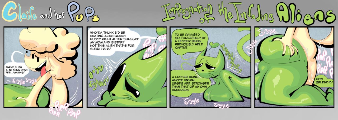 [BootlegJones] Claire and her Pups: Impregnation of the invading aliens