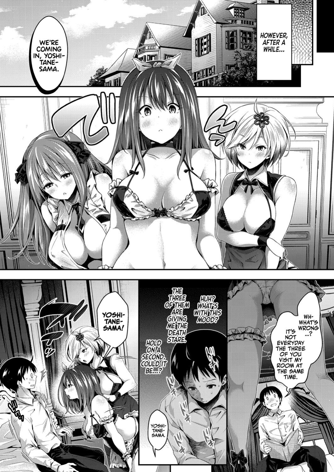 [Hachigo] Harem Maid no Damedame Ecchi | Kinky Sex with My Maid Harem [Team Rabu2]