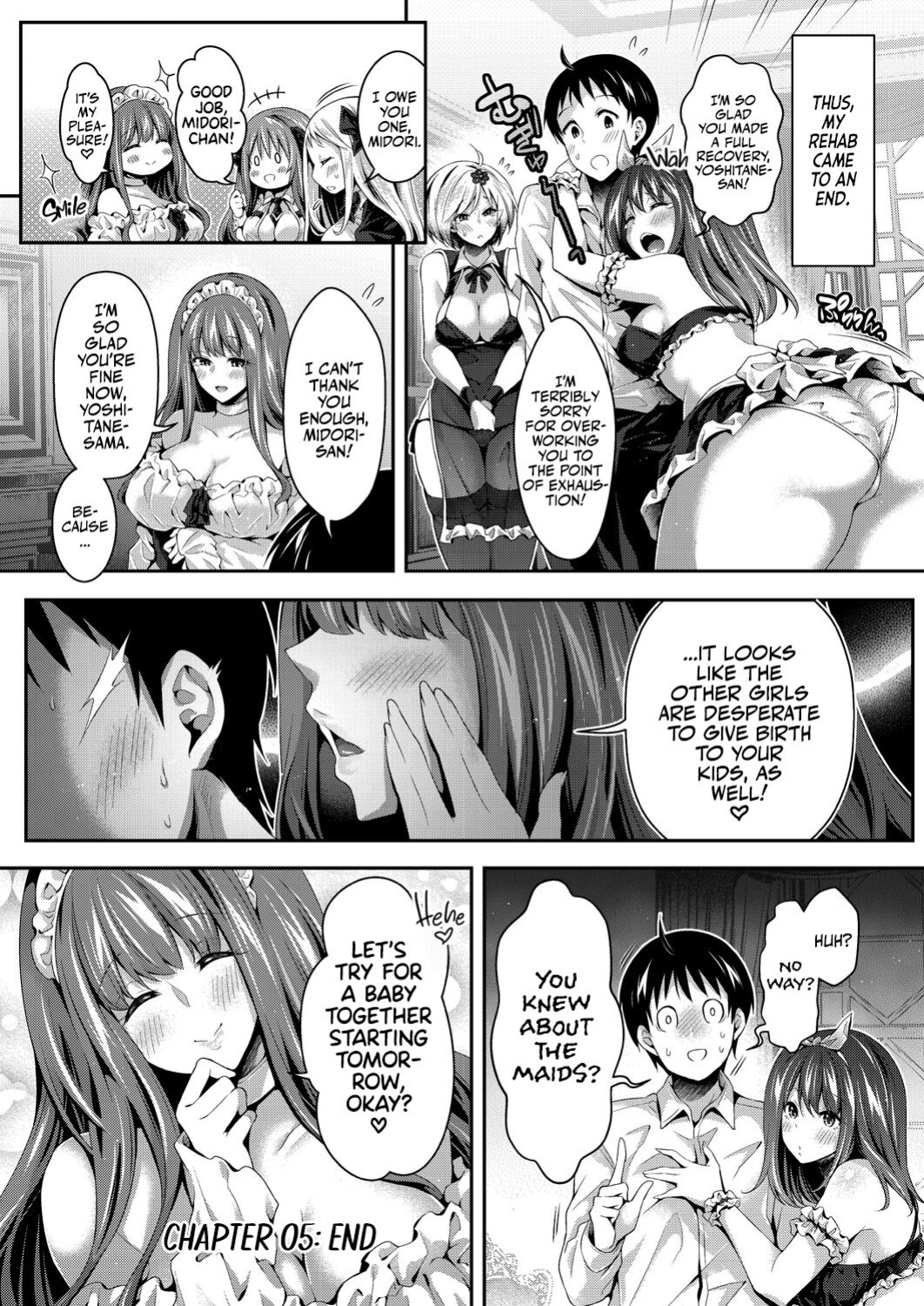 [Hachigo] Harem Maid no Damedame Ecchi | Kinky Sex with My Maid Harem [Team Rabu2]
