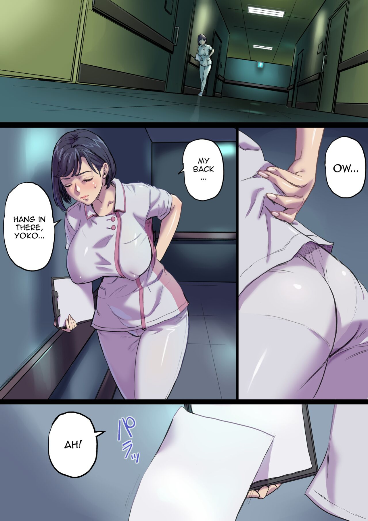 [Papuka (Shibire Hitsuji)] Zoku Tonari no Bed de Netorareru Kangoshi Jukubo / The MILF Nurse Cuckolded Gets Taken Away In The Bed Next To Mine - Continuation