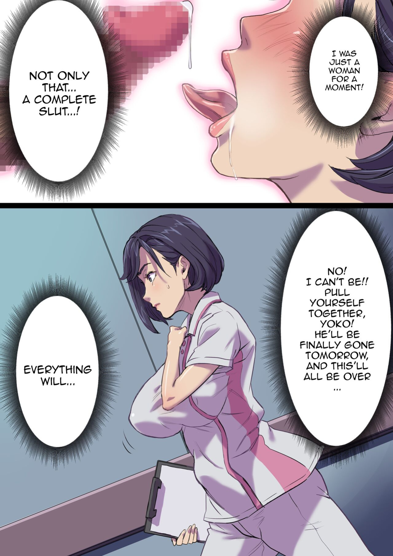 [Papuka (Shibire Hitsuji)] Zoku Tonari no Bed de Netorareru Kangoshi Jukubo / The MILF Nurse Cuckolded Gets Taken Away In The Bed Next To Mine - Continuation