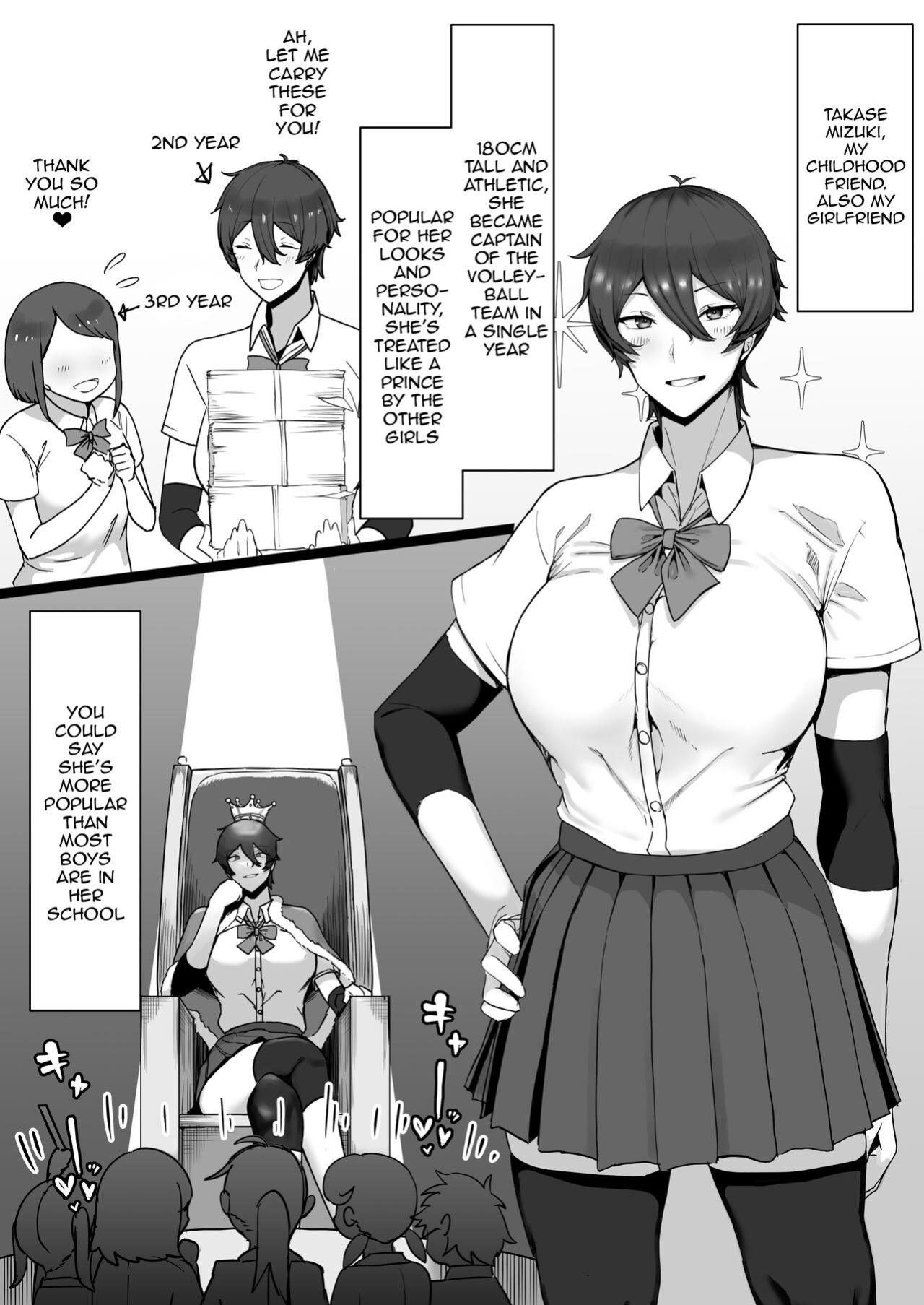 Misaki (T-Man)] Ouji-sama-kei de Joshi kara Motemote dakedo Jitsu / I'm A Girl With Princely Vibes [SHORTENED]