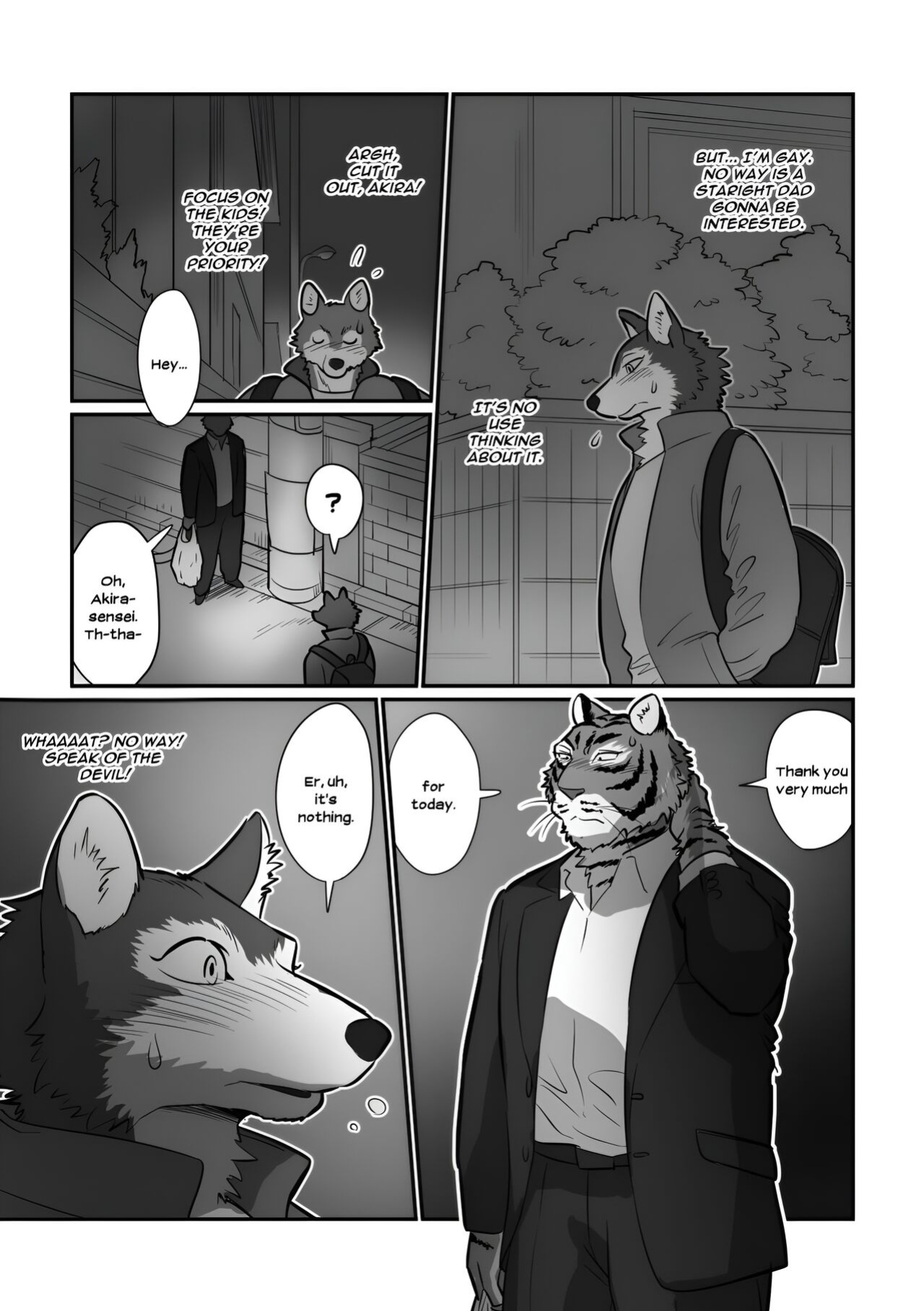 [Maririn (Korirouan)] Wolf Teacher & Tiger Daddy 1/2 HR [ENG] + Scraps